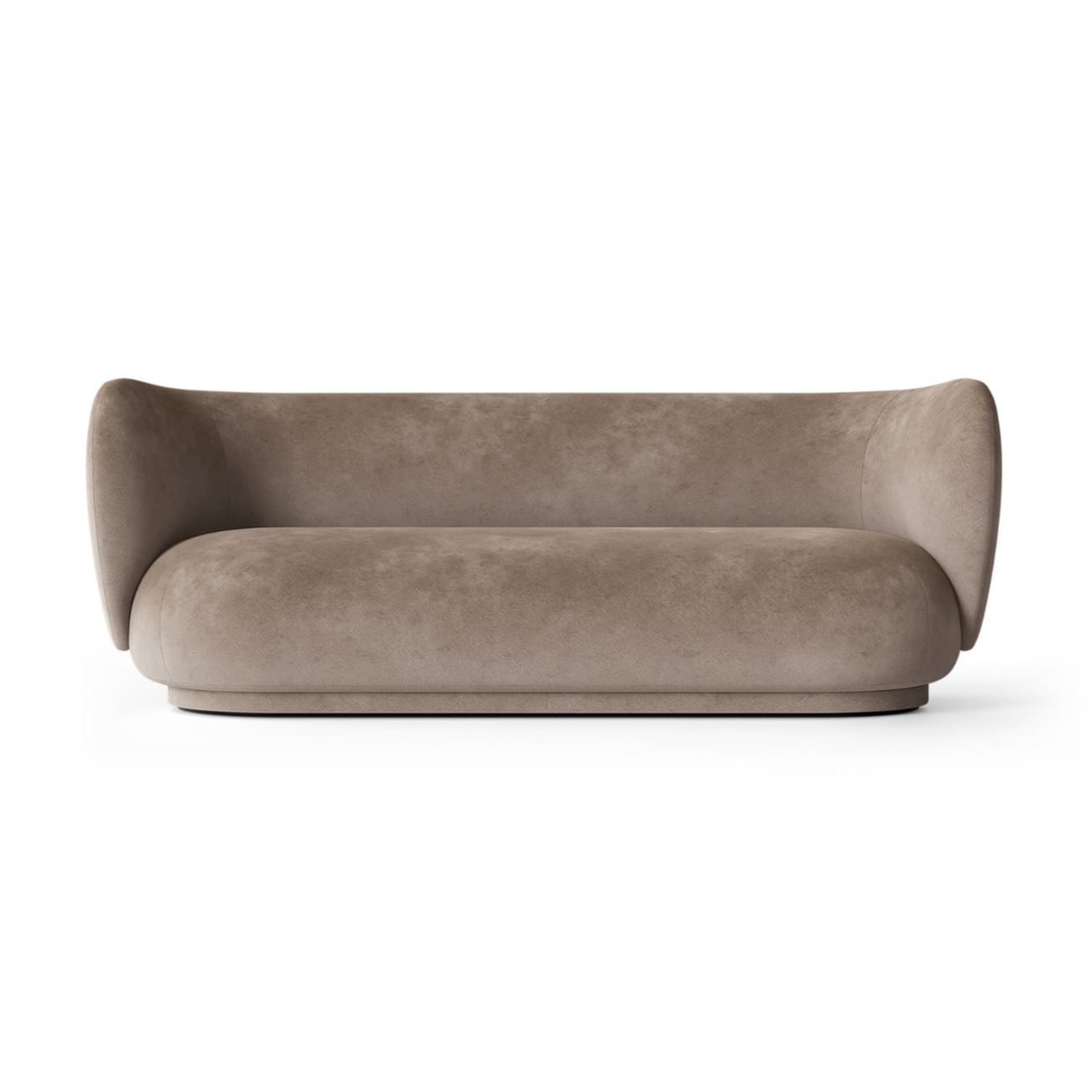 Bank 3-zits RICO Vervaagd Fluweel beige