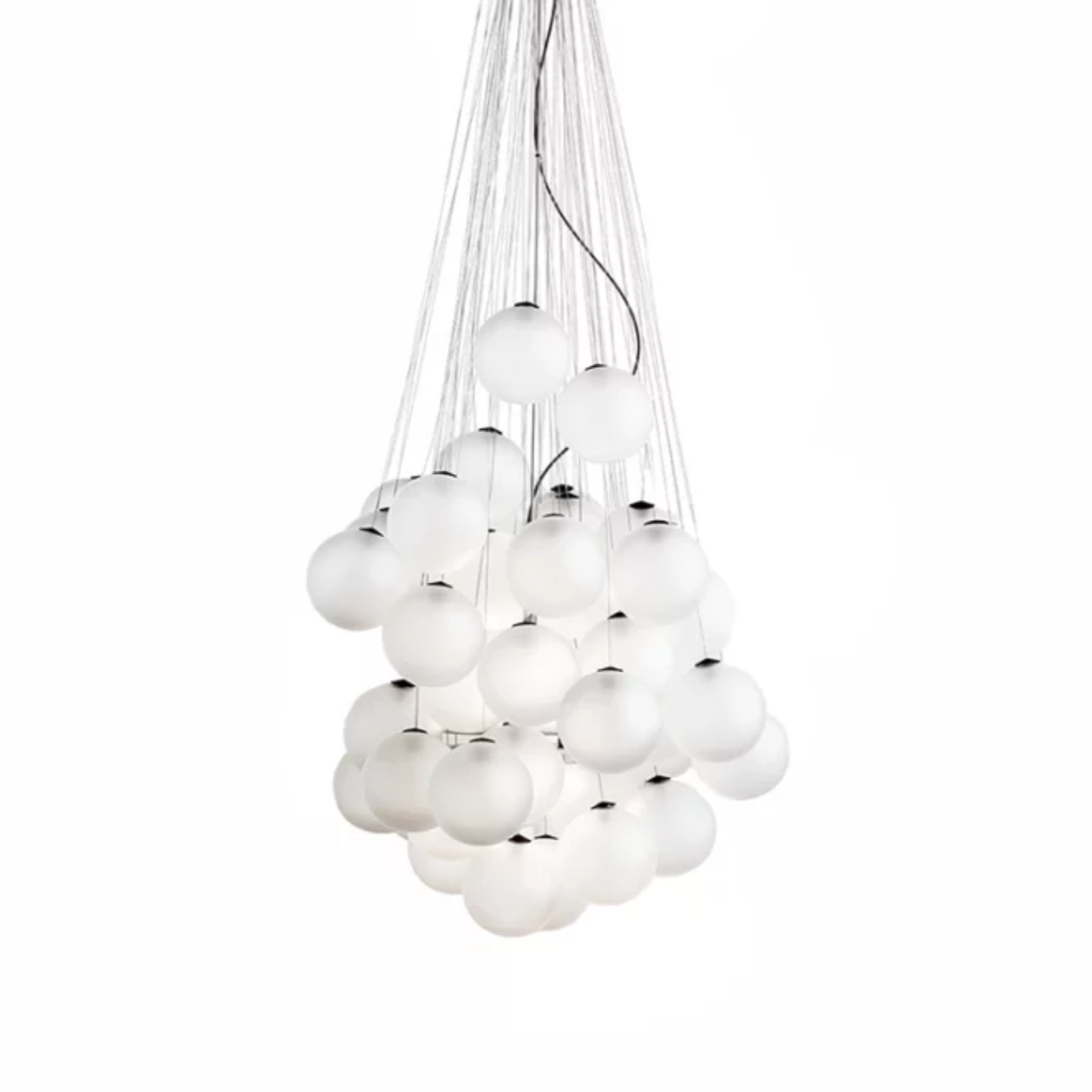 Hanglamp STOCHASTIC opaliserend wit glas