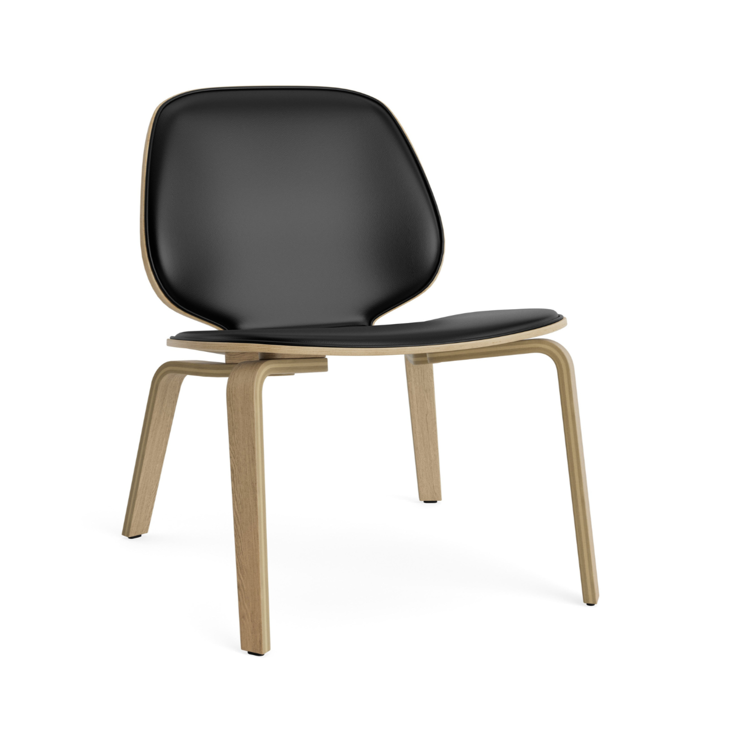 Gevoerde fauteuil MY FRONT eikenfineer