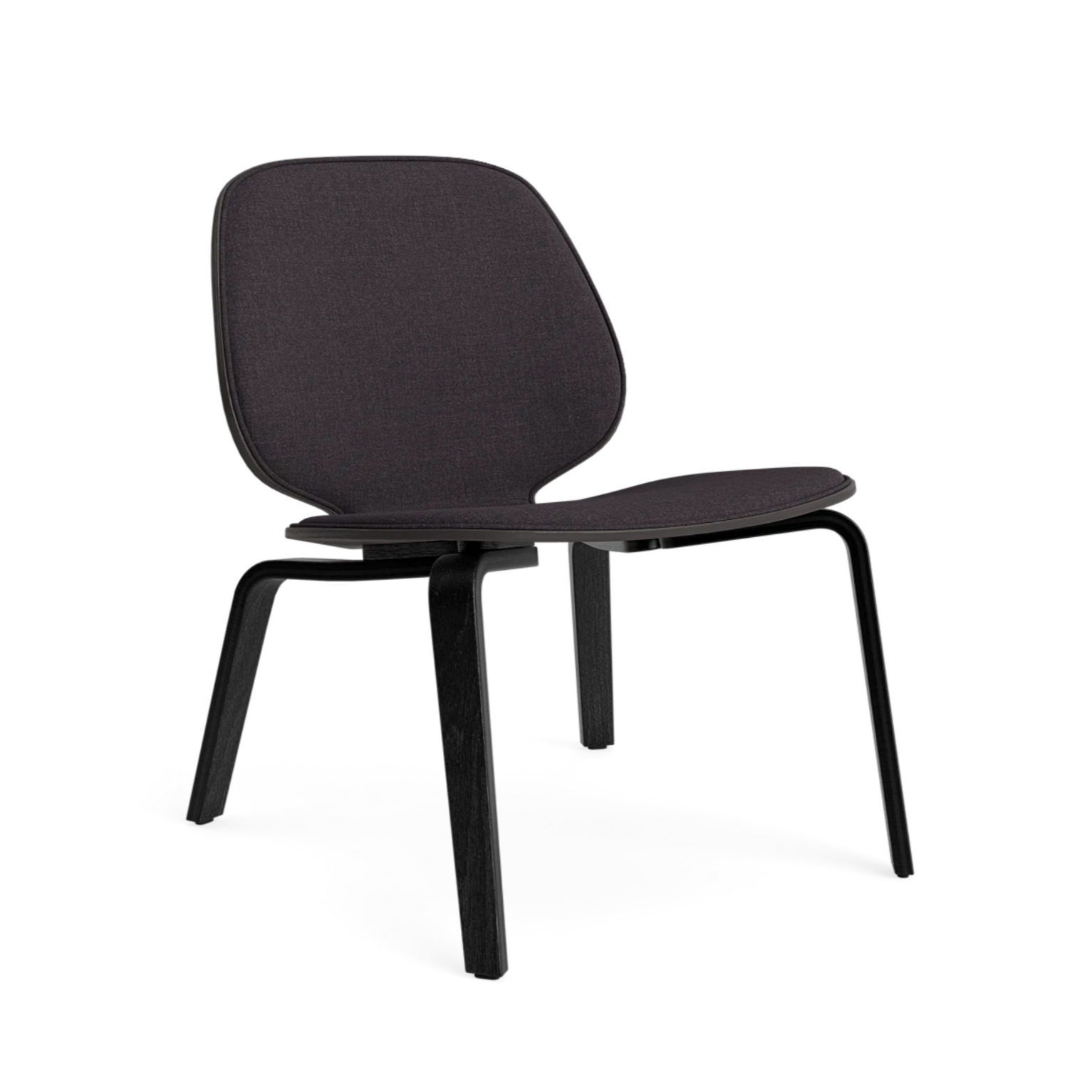 Polsterer Stuhl mein vorderer schwarzer Aschefurnier