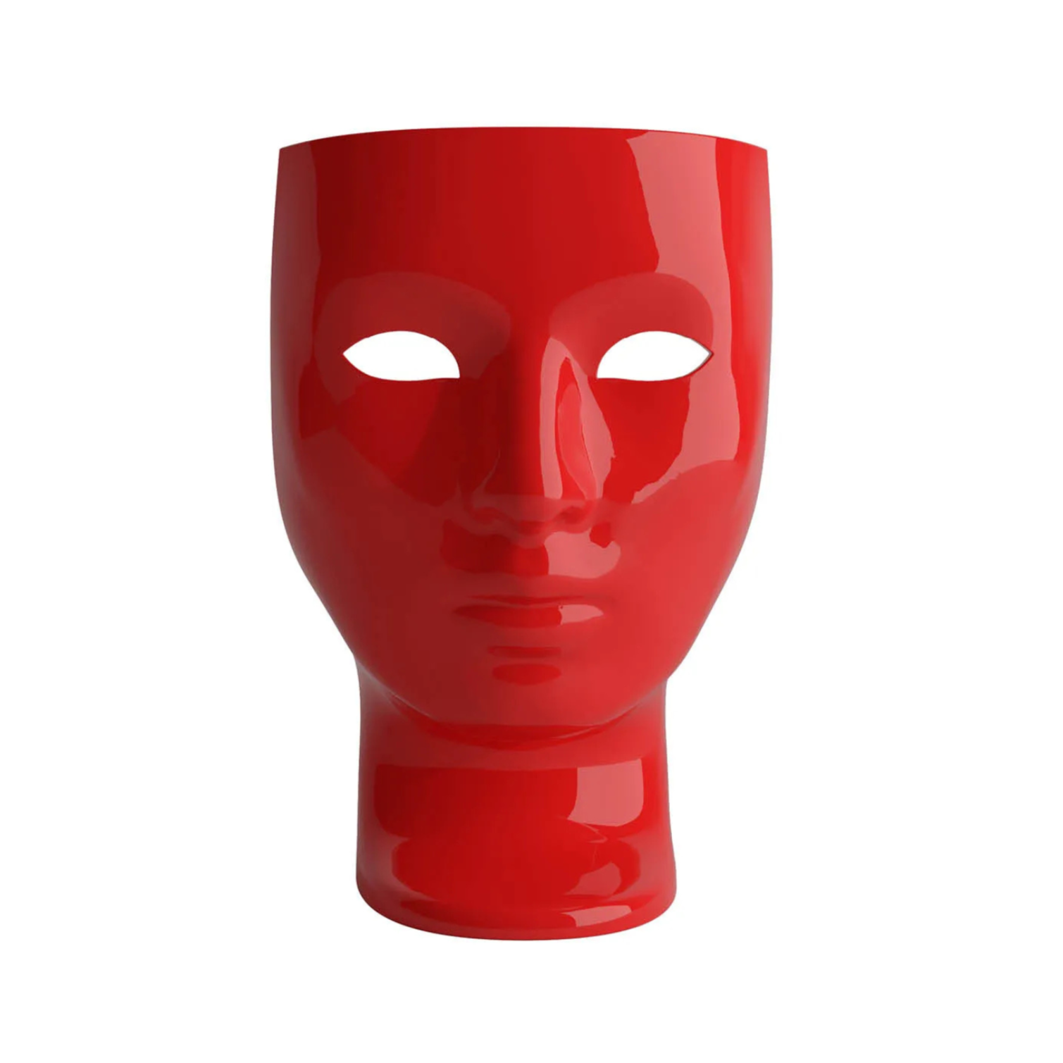 Roter glänzender roter Sessel