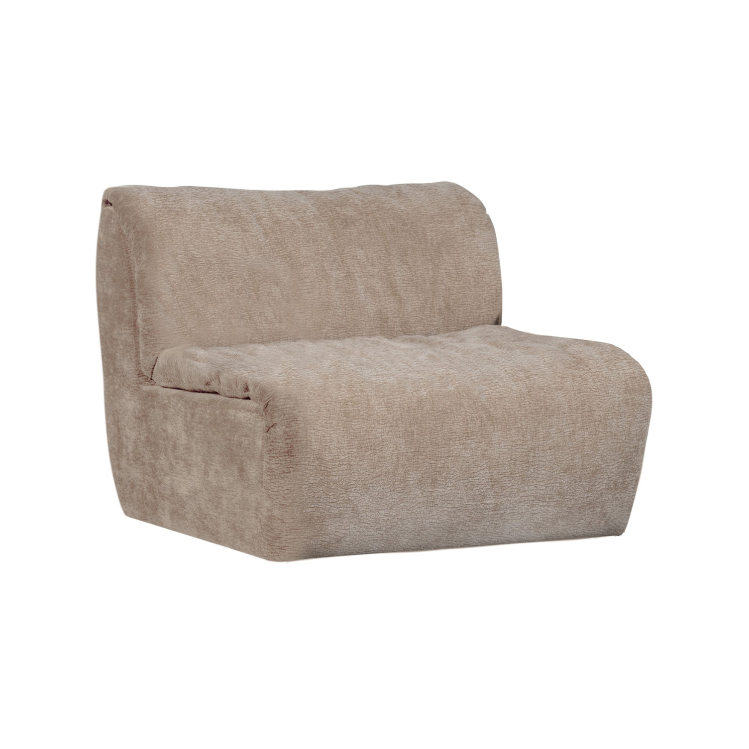 Modulsofa BAGGY - sandfarbener Chenille-Element