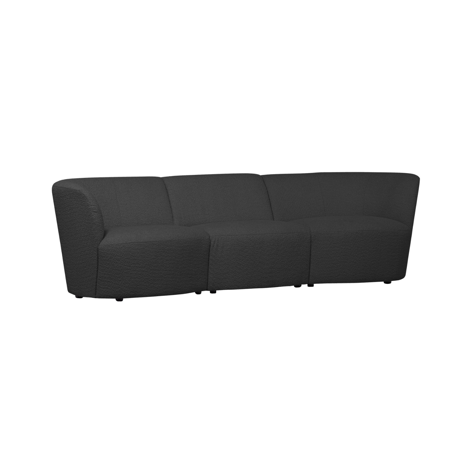 3-Seater Sofa COCO Dark Gray Boucle