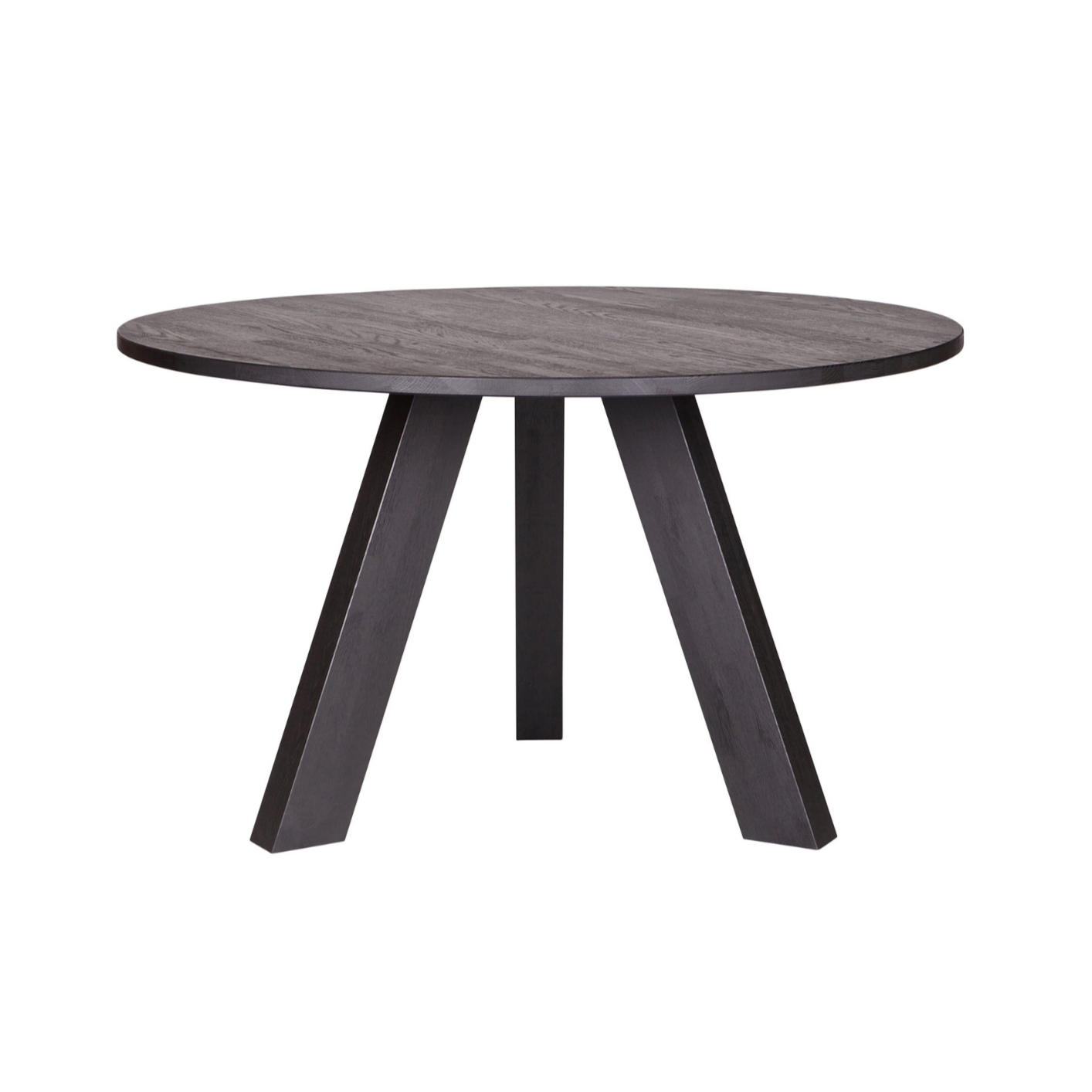 Ronde tafel RHONDA TRIO zwart eikenhout