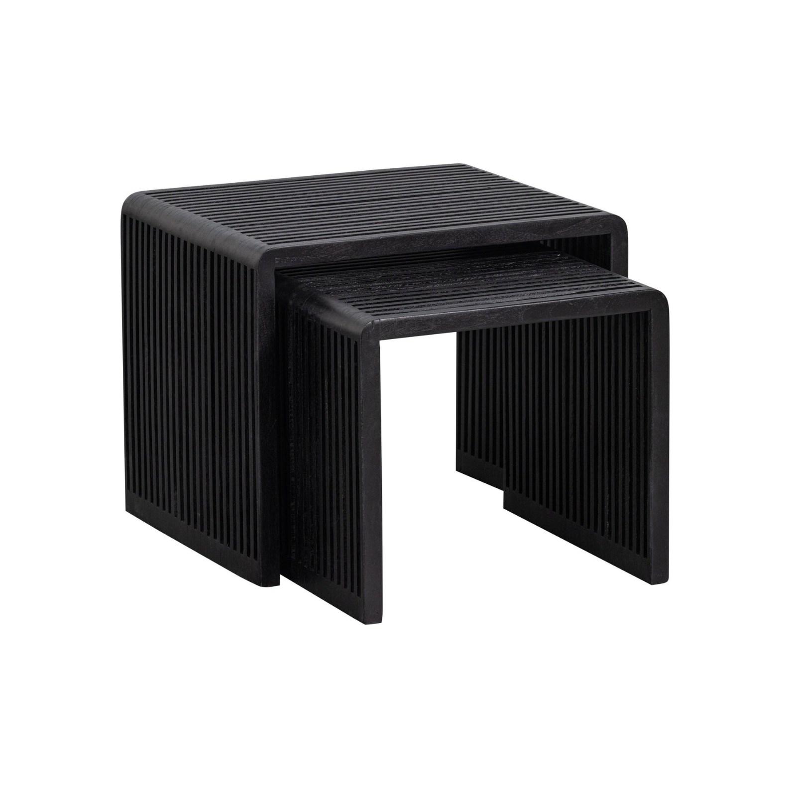 Willa Tischset Schwarzes recyceltes Holz