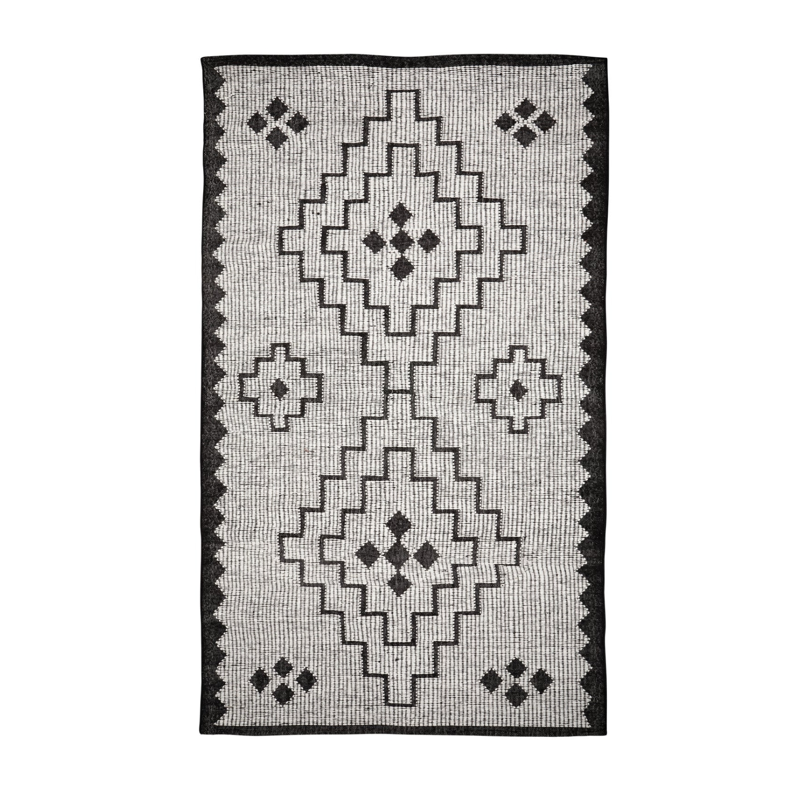 Omari grau-schwarzer Teppich