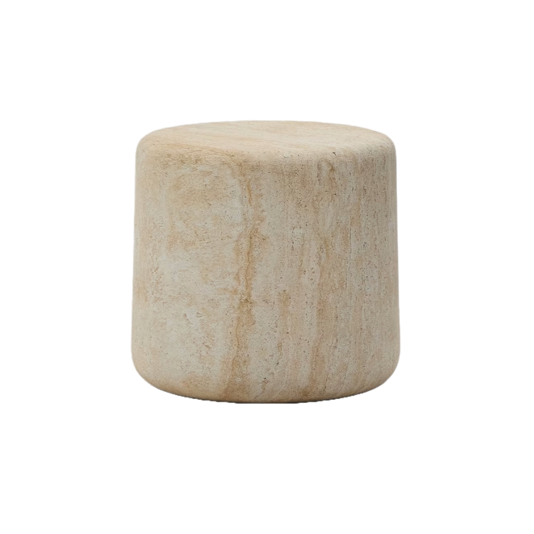 DRASI Gartentisch Zement mit Travertin-Imitation