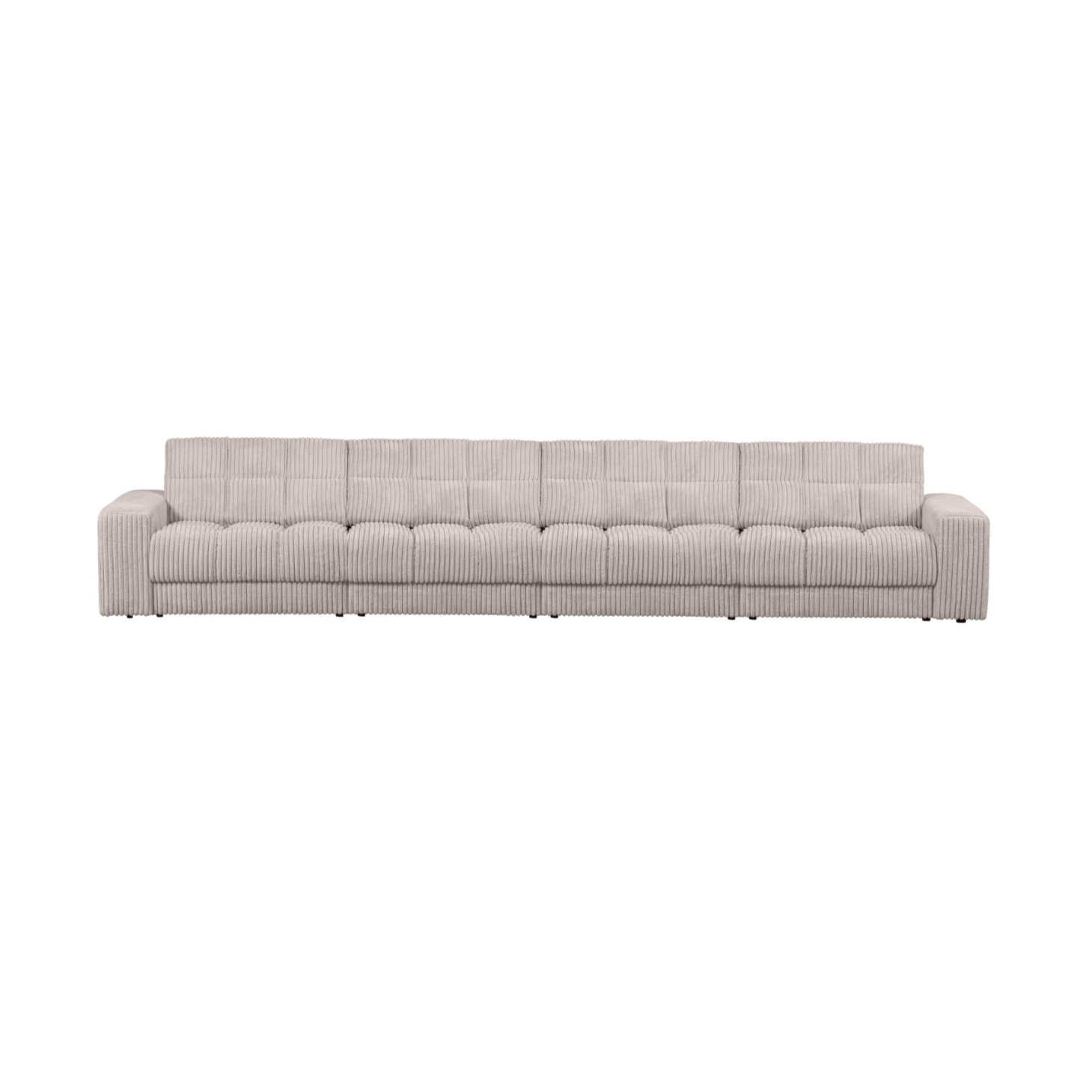 Sofa 4-persoons SECOND DATE crème ribstof