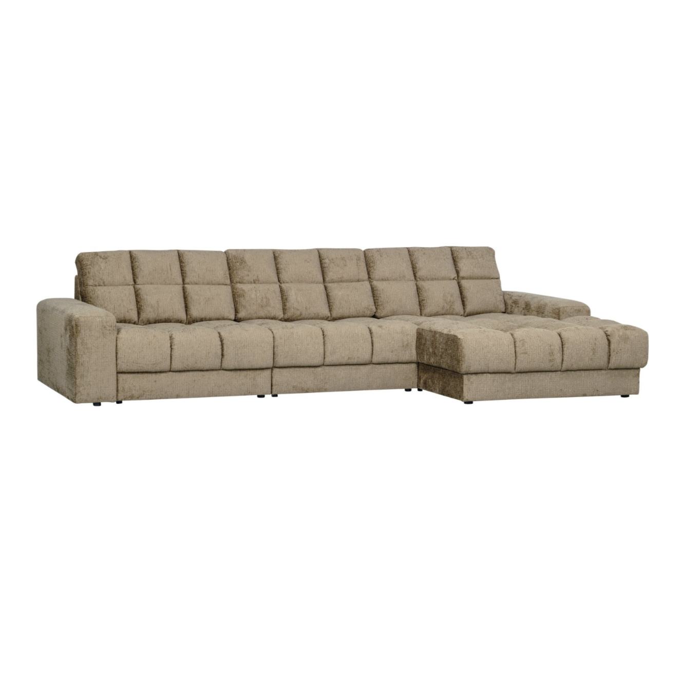 Right-sided Corner Sofa SECOND DATE - WHEATFIELD velvet