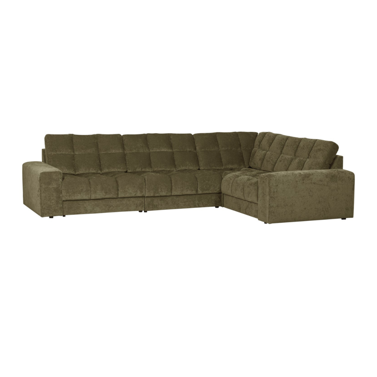 Right-facing corner sofa SECOND DATE green