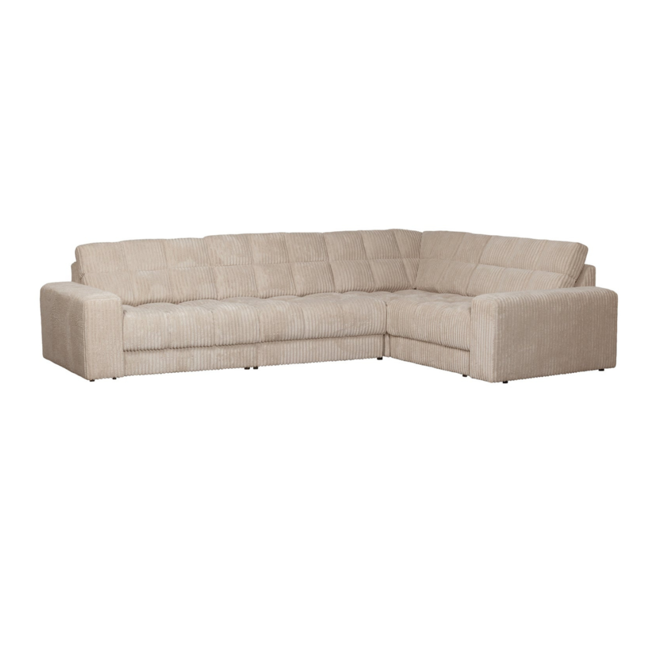 Sofa mit rechter Ecke SECOND DATE beige Cord