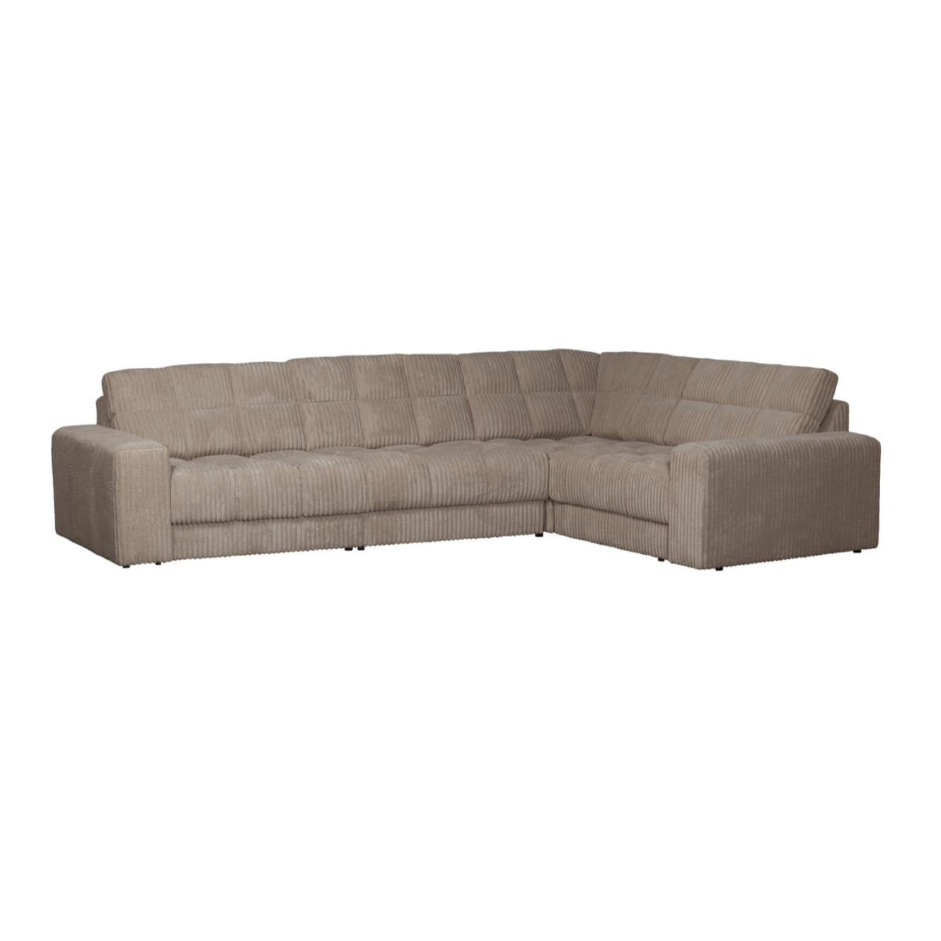 Rechthoekige hoekbank SECOND DATE bruin corduroy