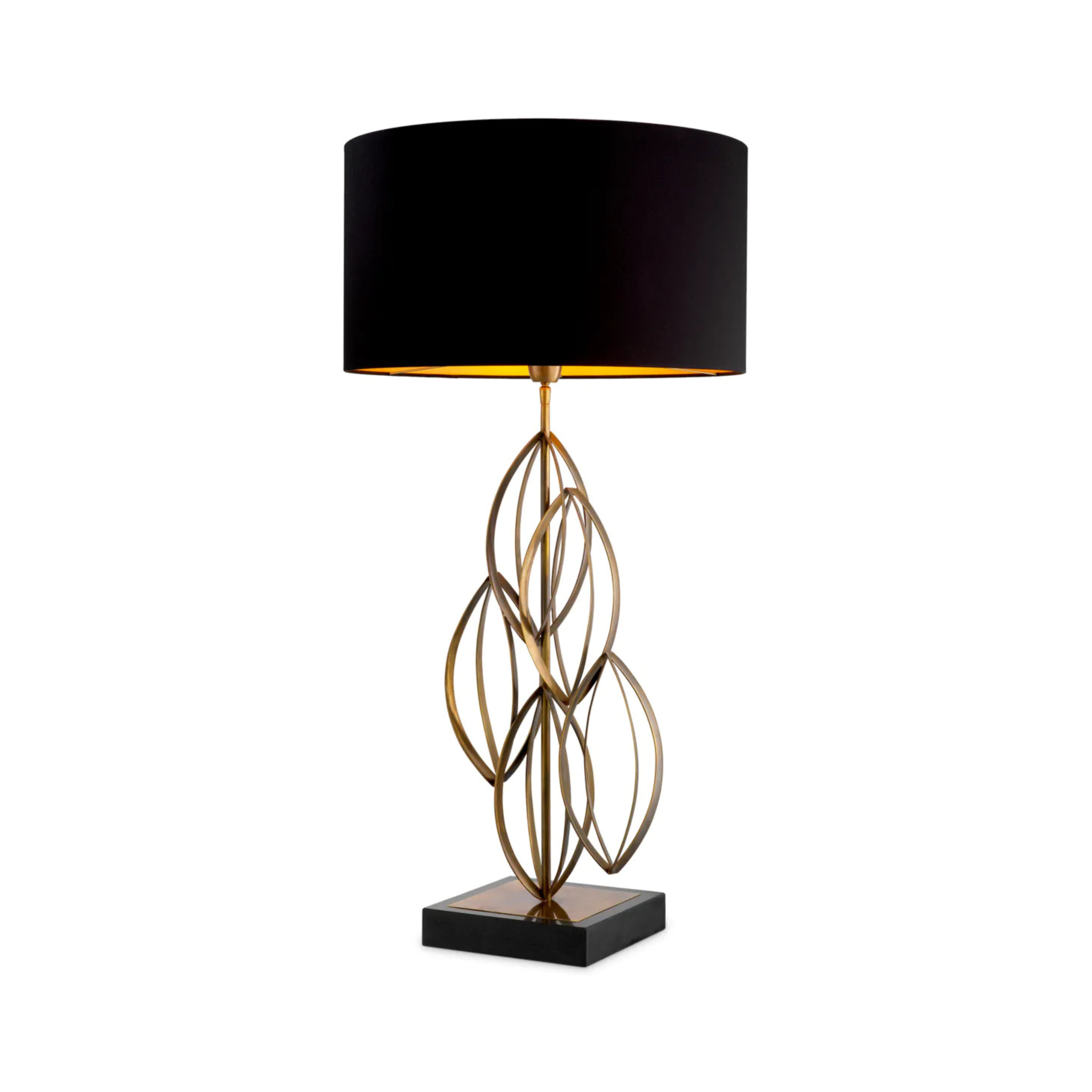 BELLAMONT table lamp in antique gold with a granite base