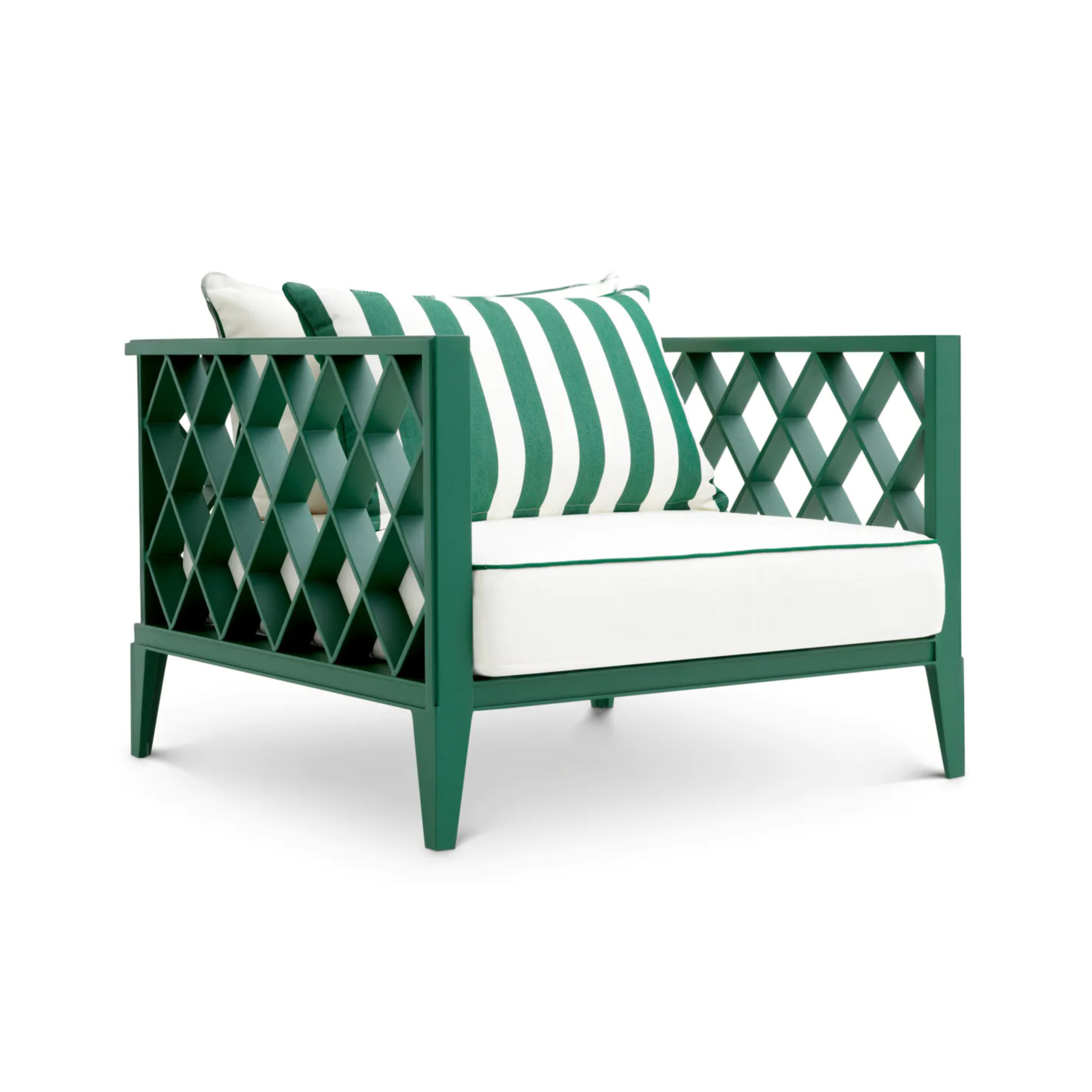 Buitenstoel OCEAN CLUB groen met gebroken wit
