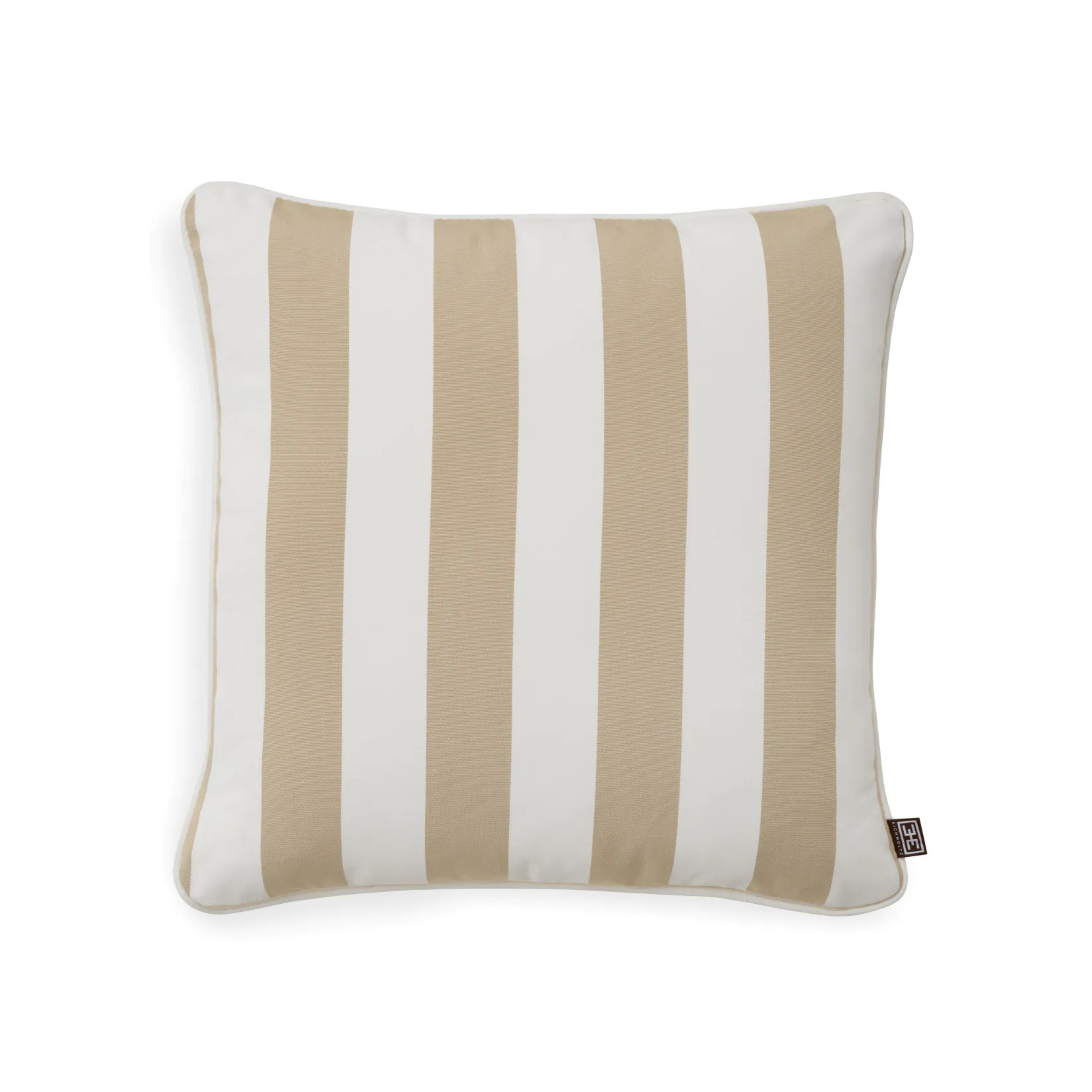 FLORENT garden cushion beige with white