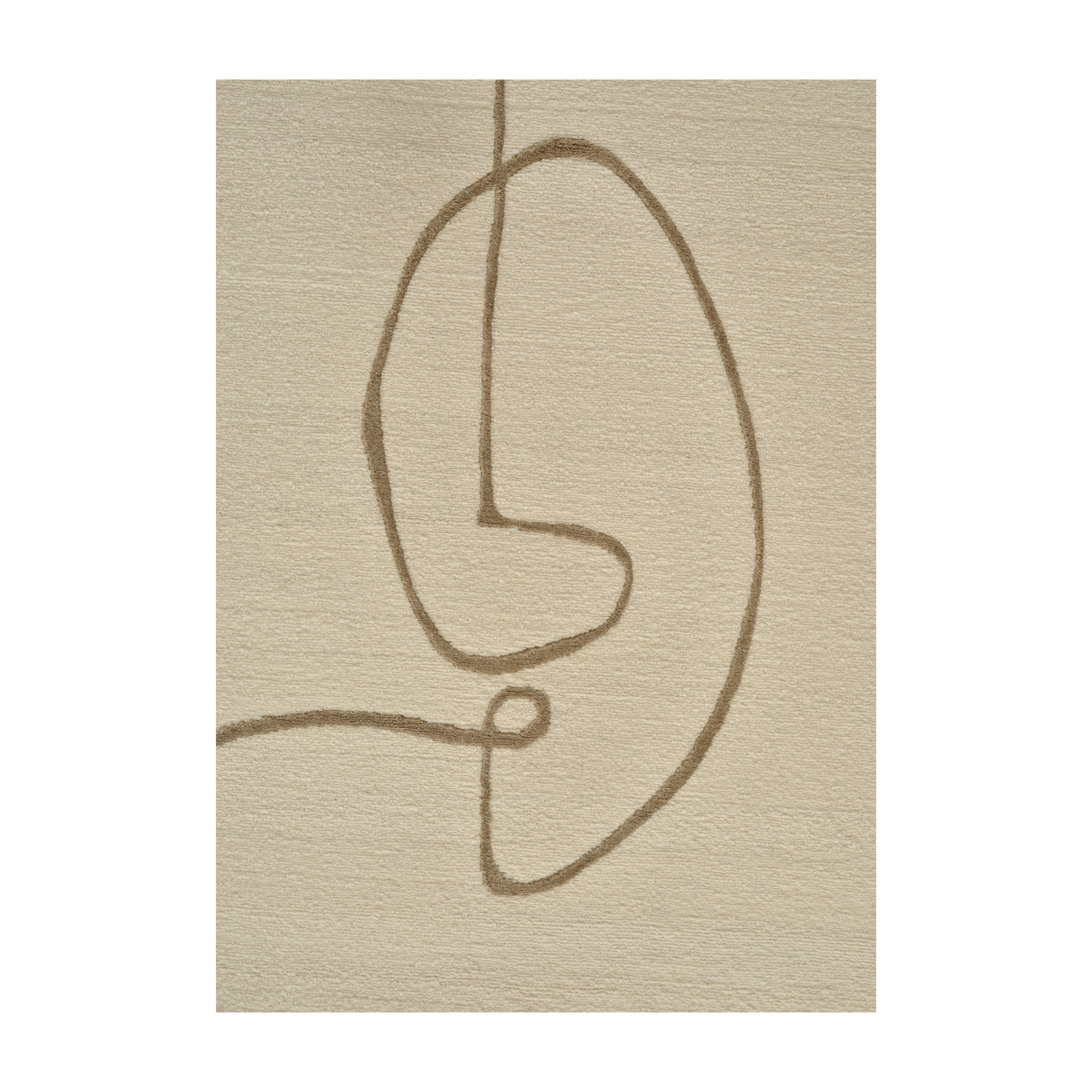 Vloerkleed FACIAL MAZE beige met patroon