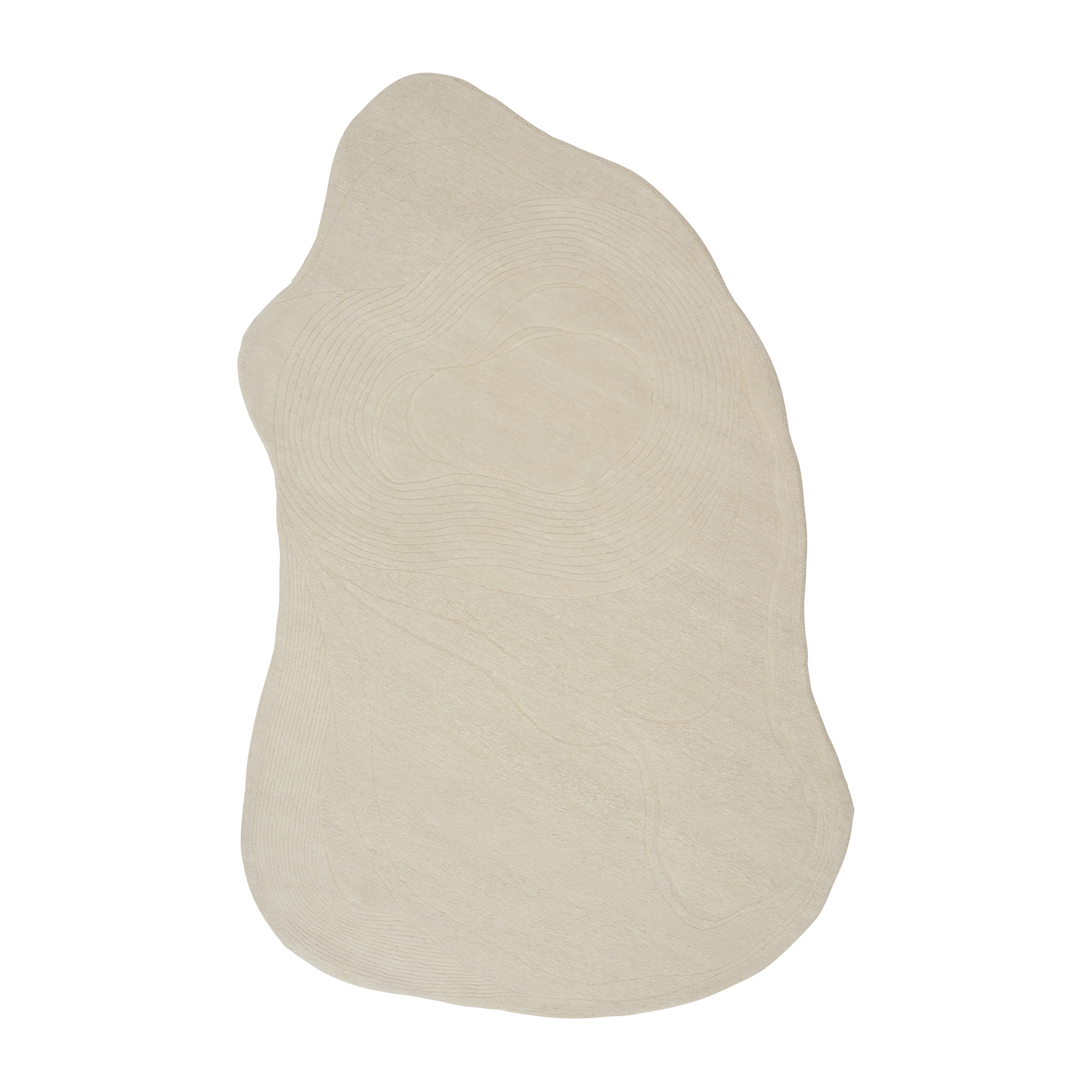 Ovale vloerkleed FLUID FOSSIL beige