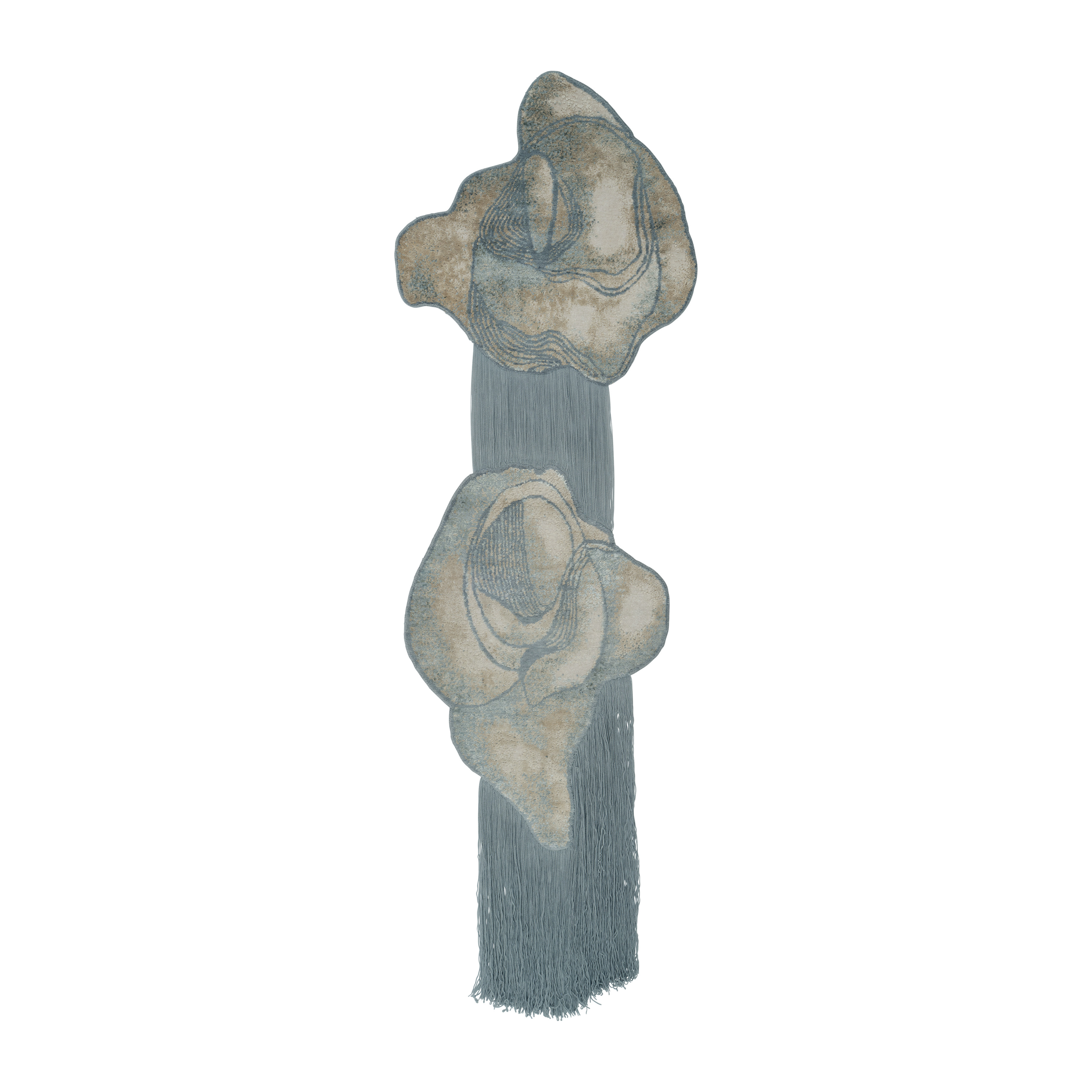 Dekorativer Teppich AQUALLENCE blau mit beige