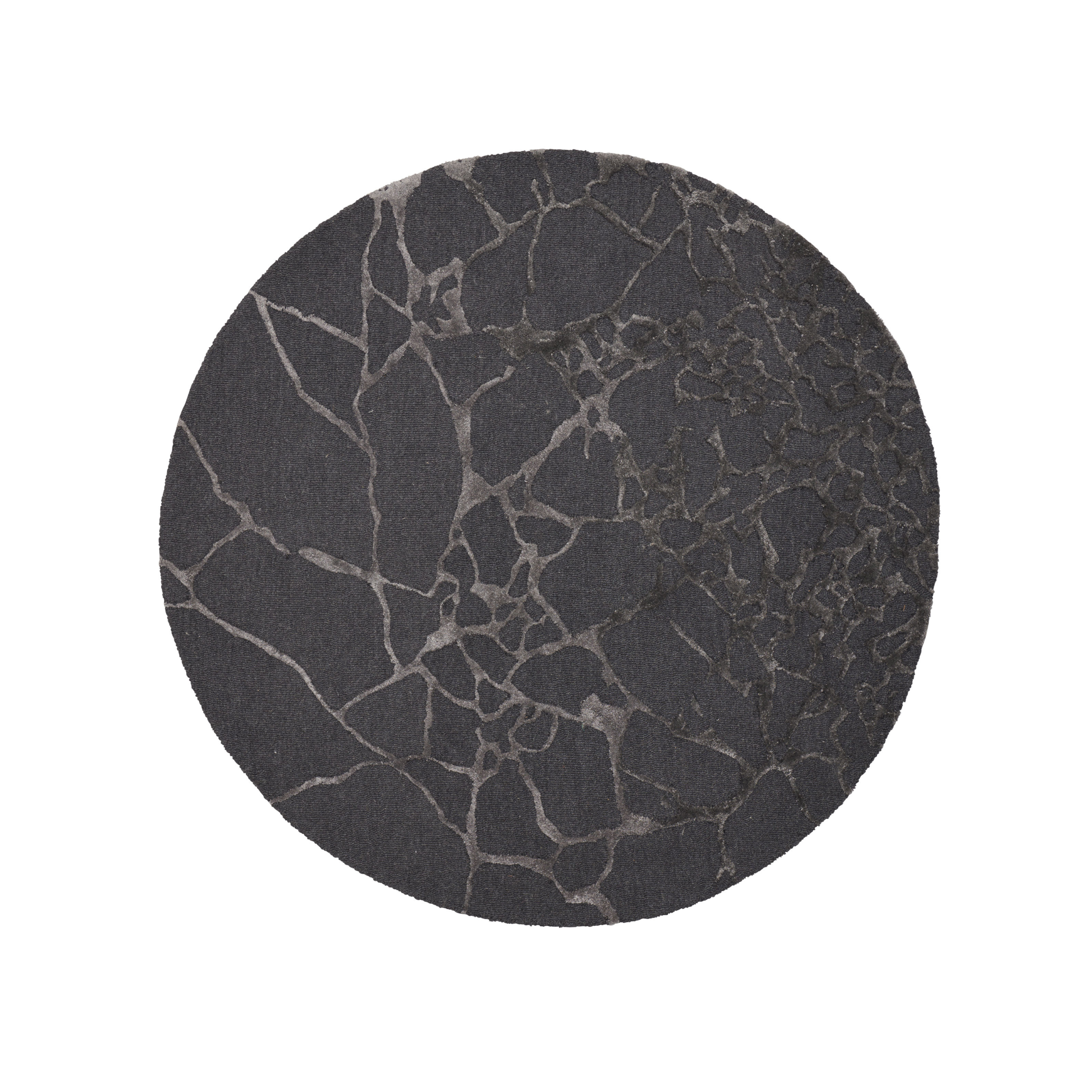 Ronde tapijt MARMO - CHARCOAL donkergrijs