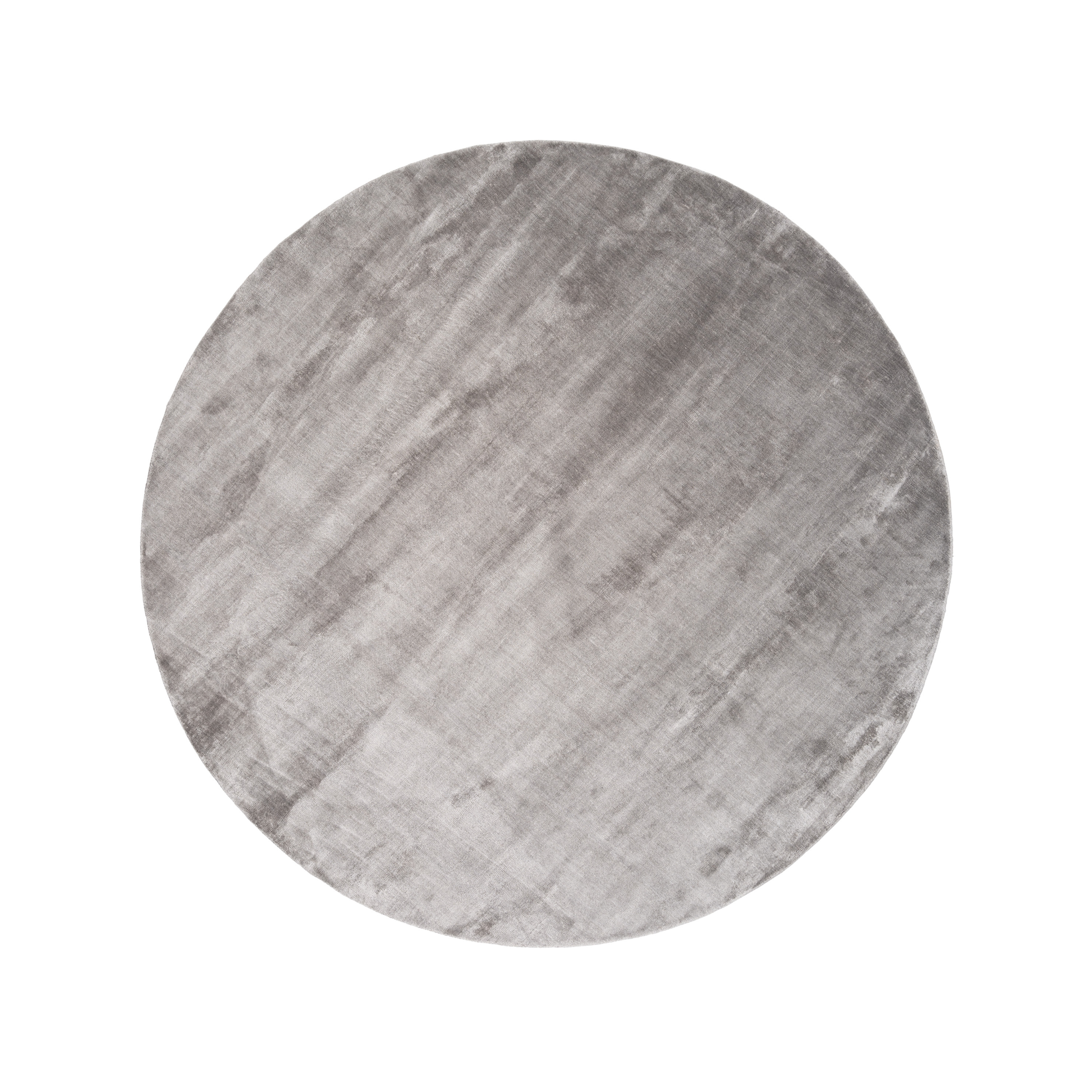 Silver round rug LUCENS