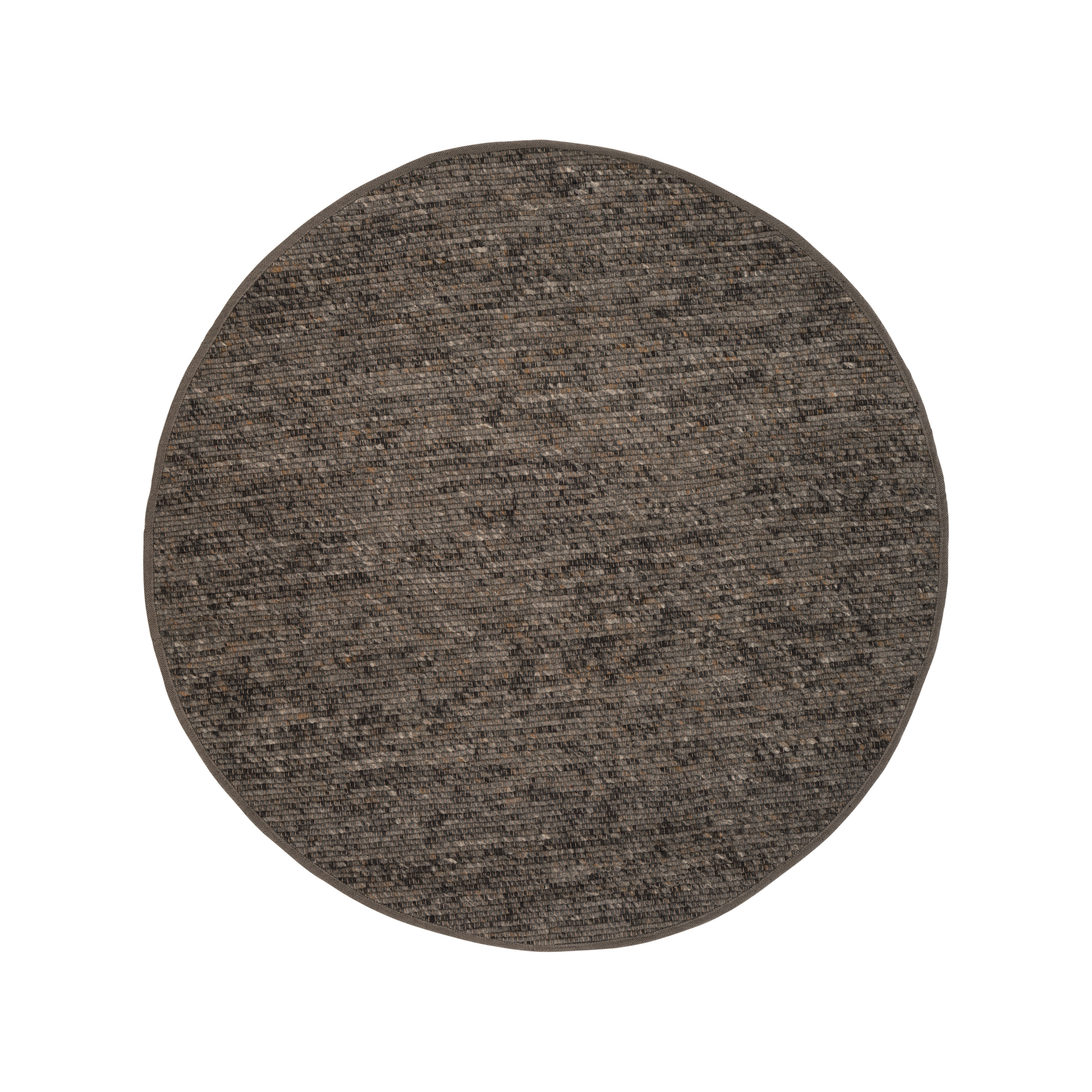 AGNER dark gray round rug