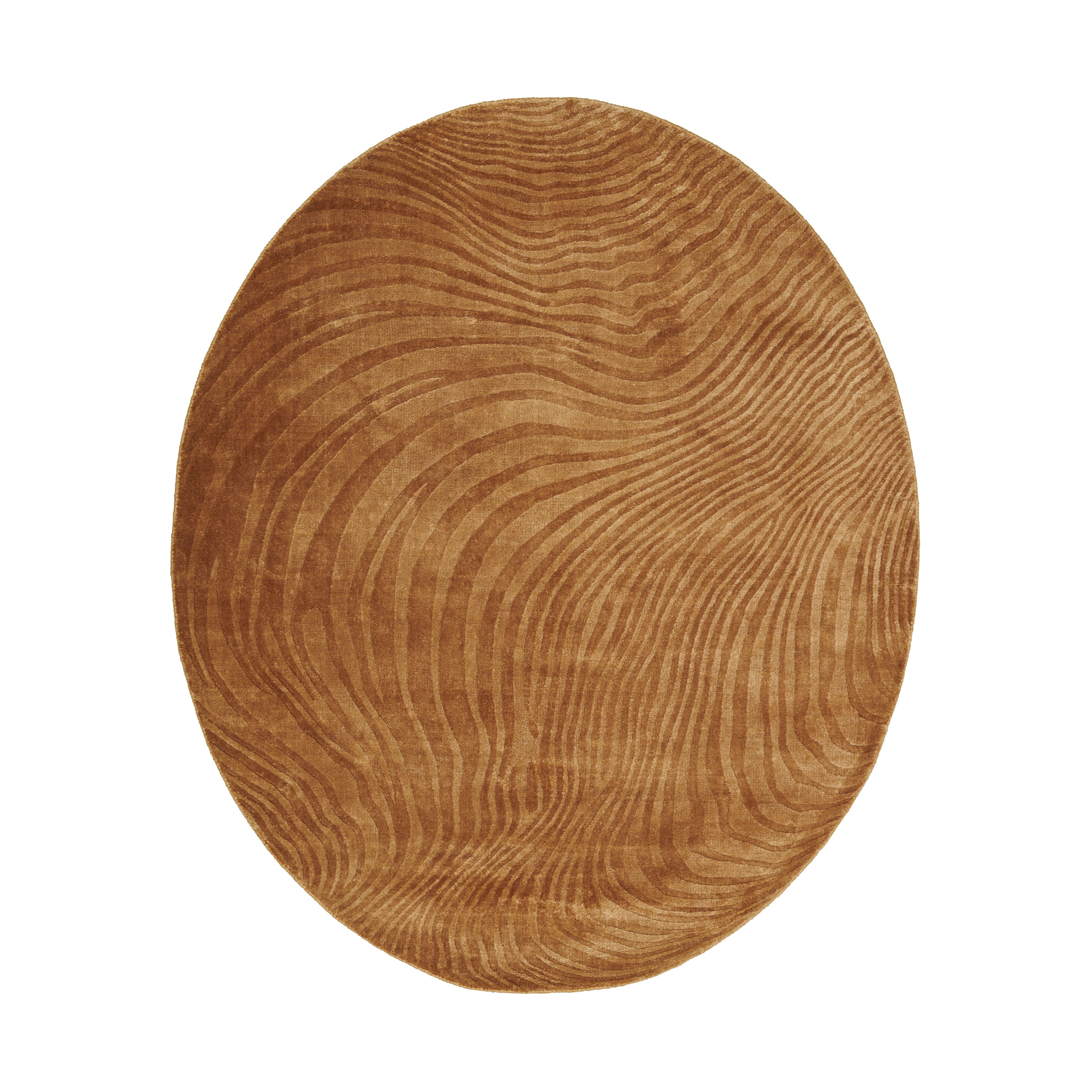 Ovale ANONG Vloerkleed - OCHRE roestbruin