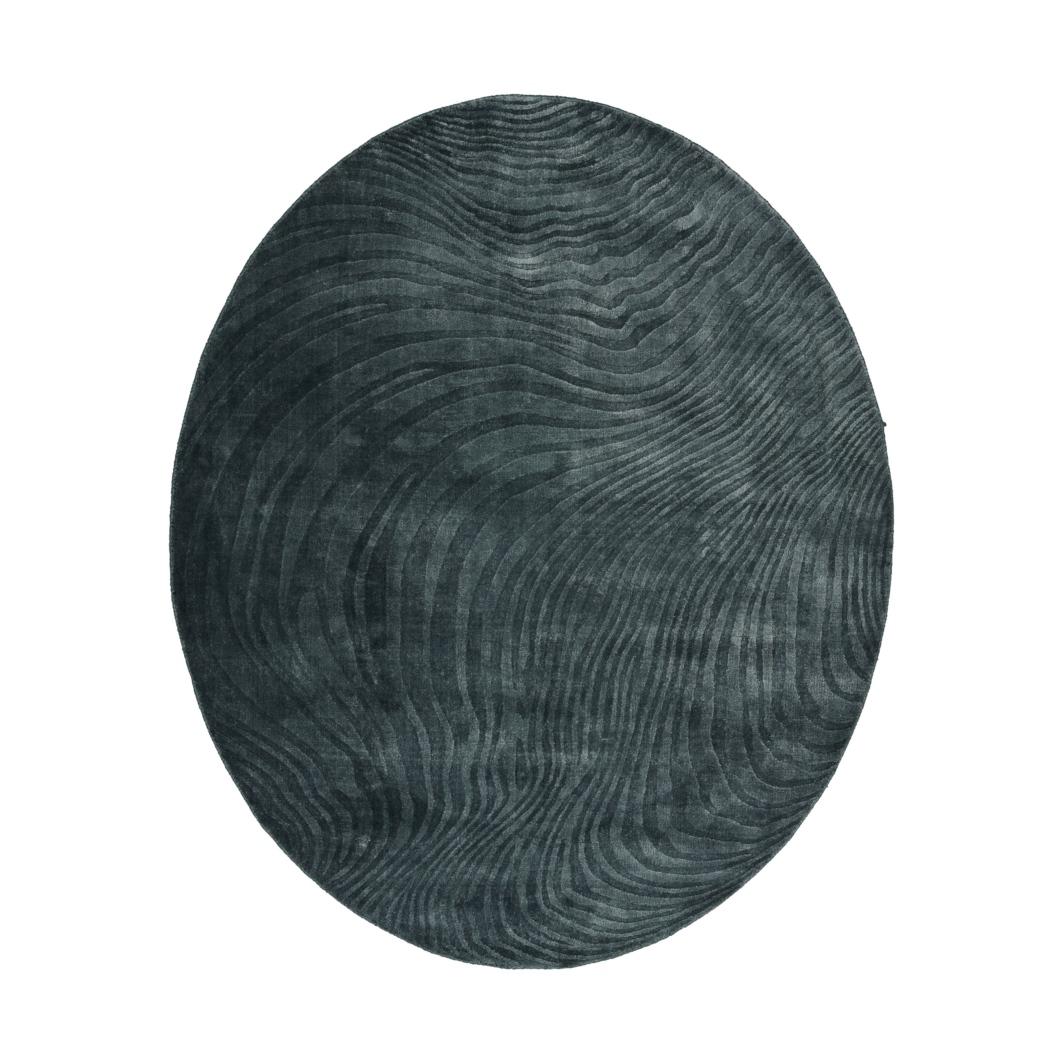 Ovale tapijt ANONG - FOREST donkergroen