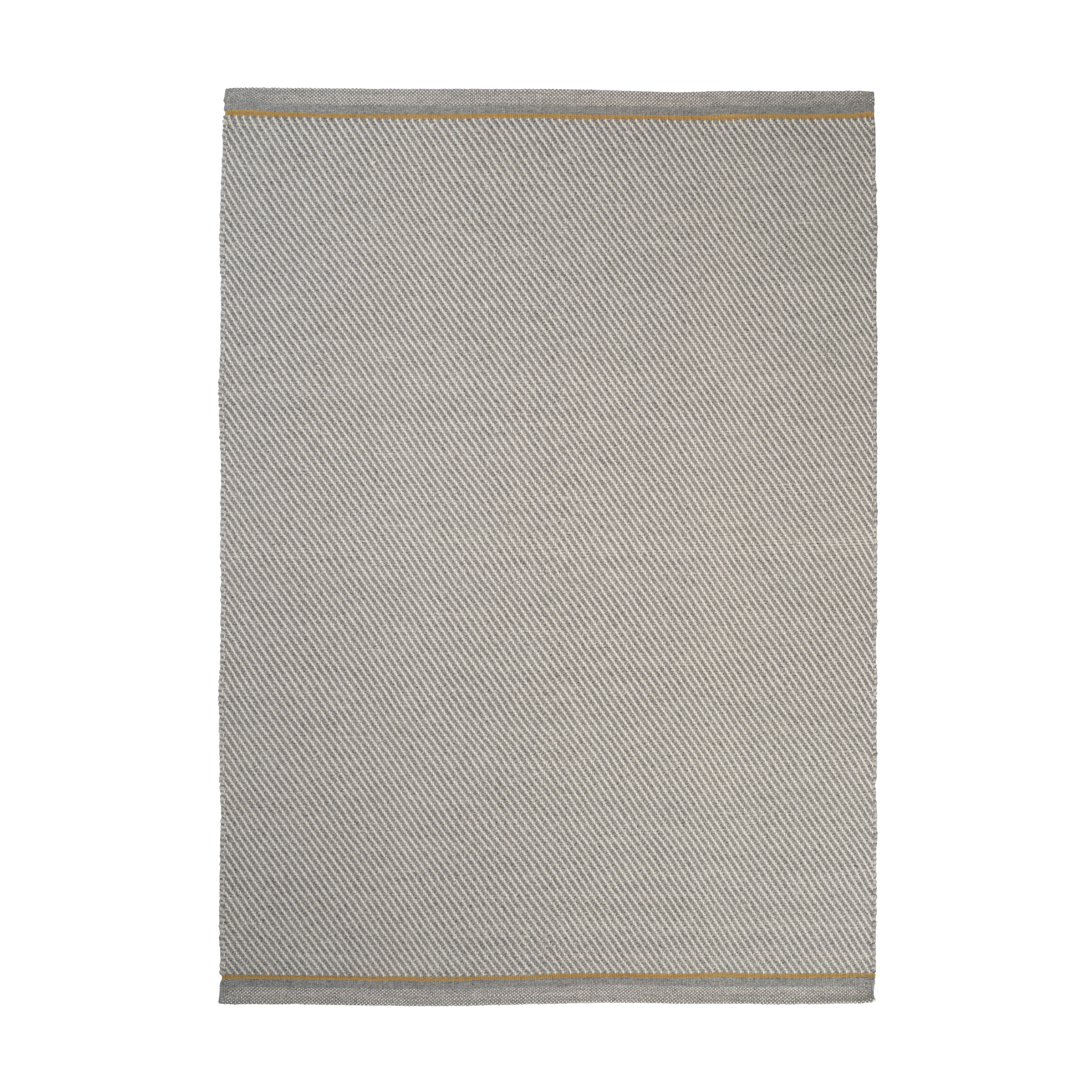 DAWN LIGHT rug gray with mustard stripe