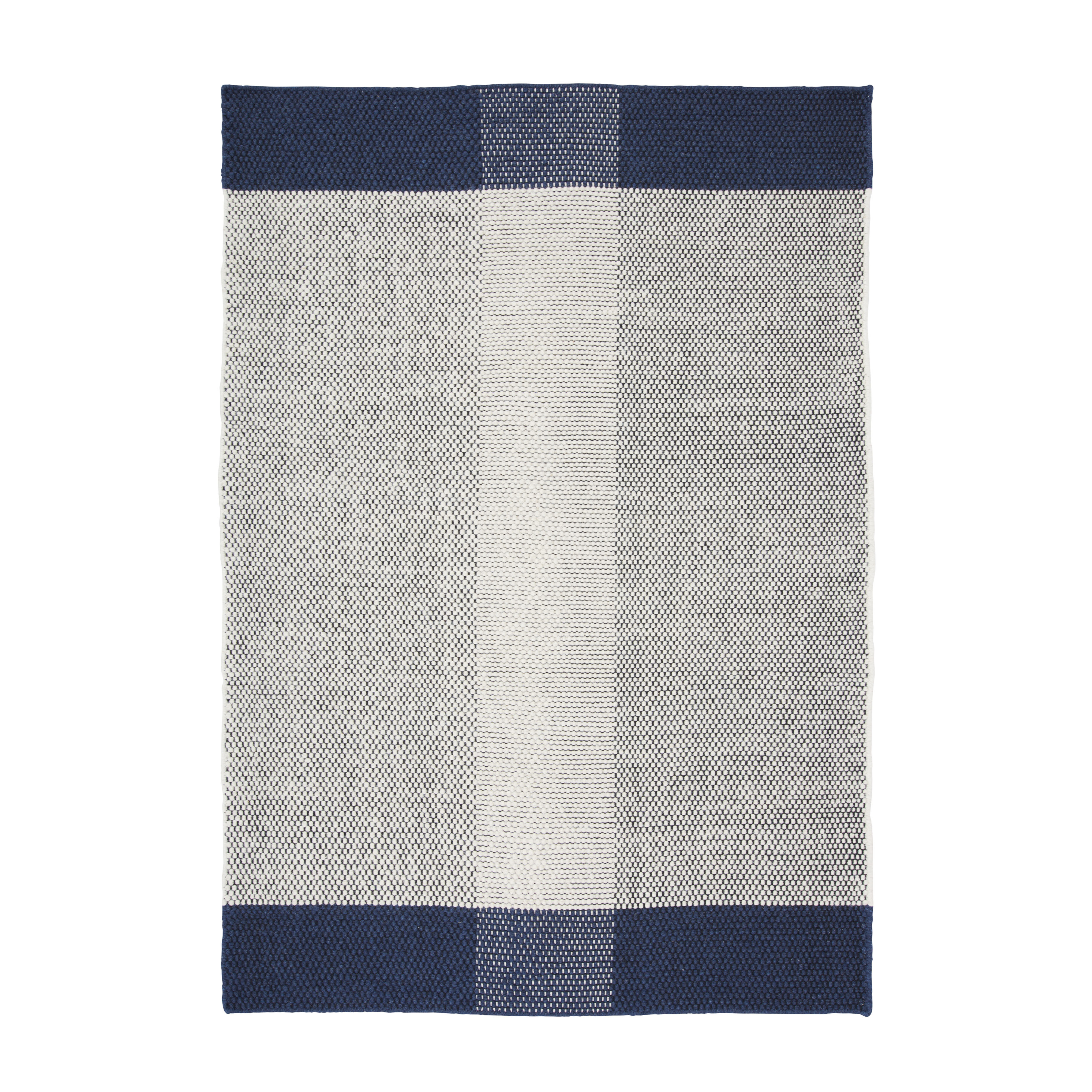 Vloerkleed POMEZIA - BLAUW grijs met marineblauw
