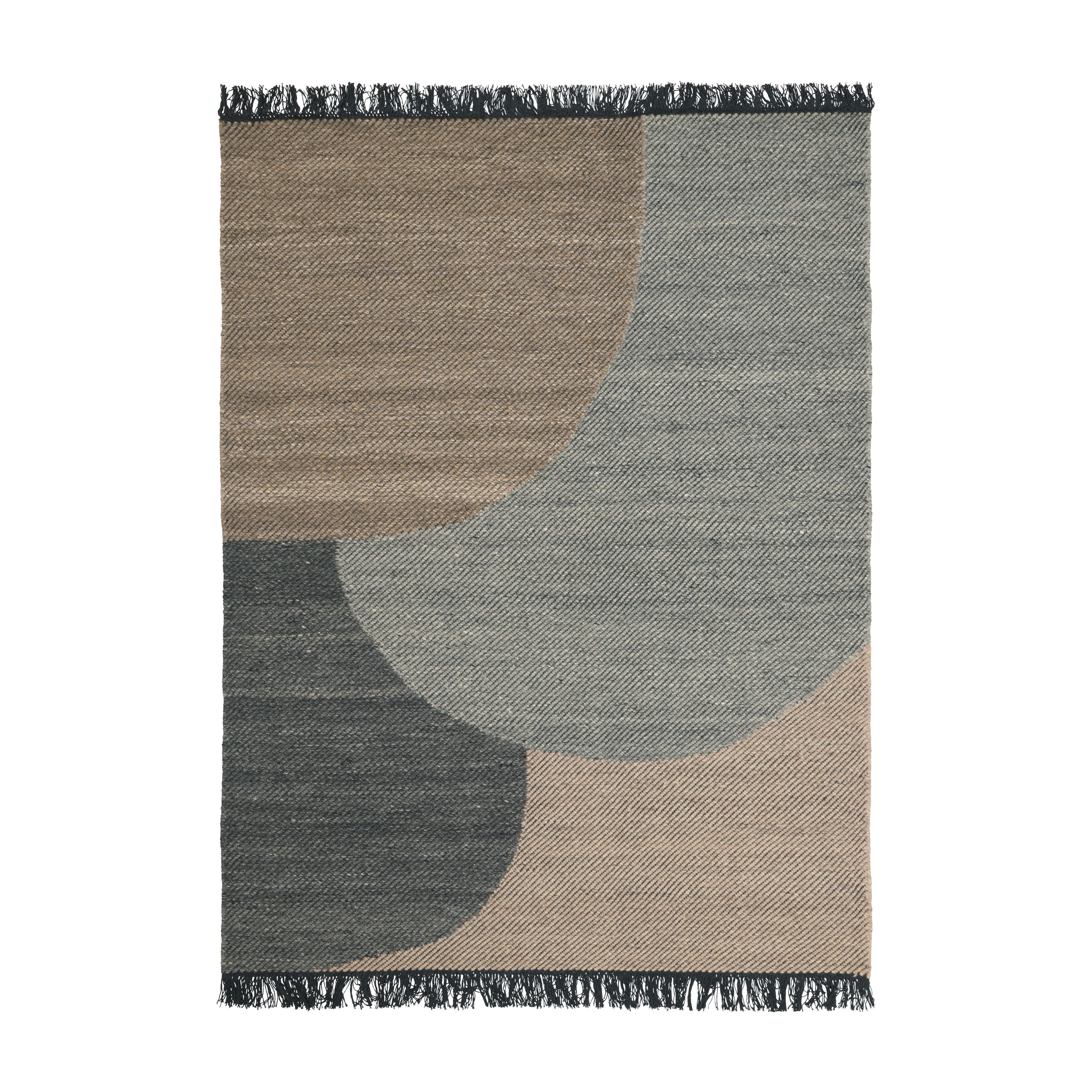 Vloerkleed EIK donkergrijs met beige