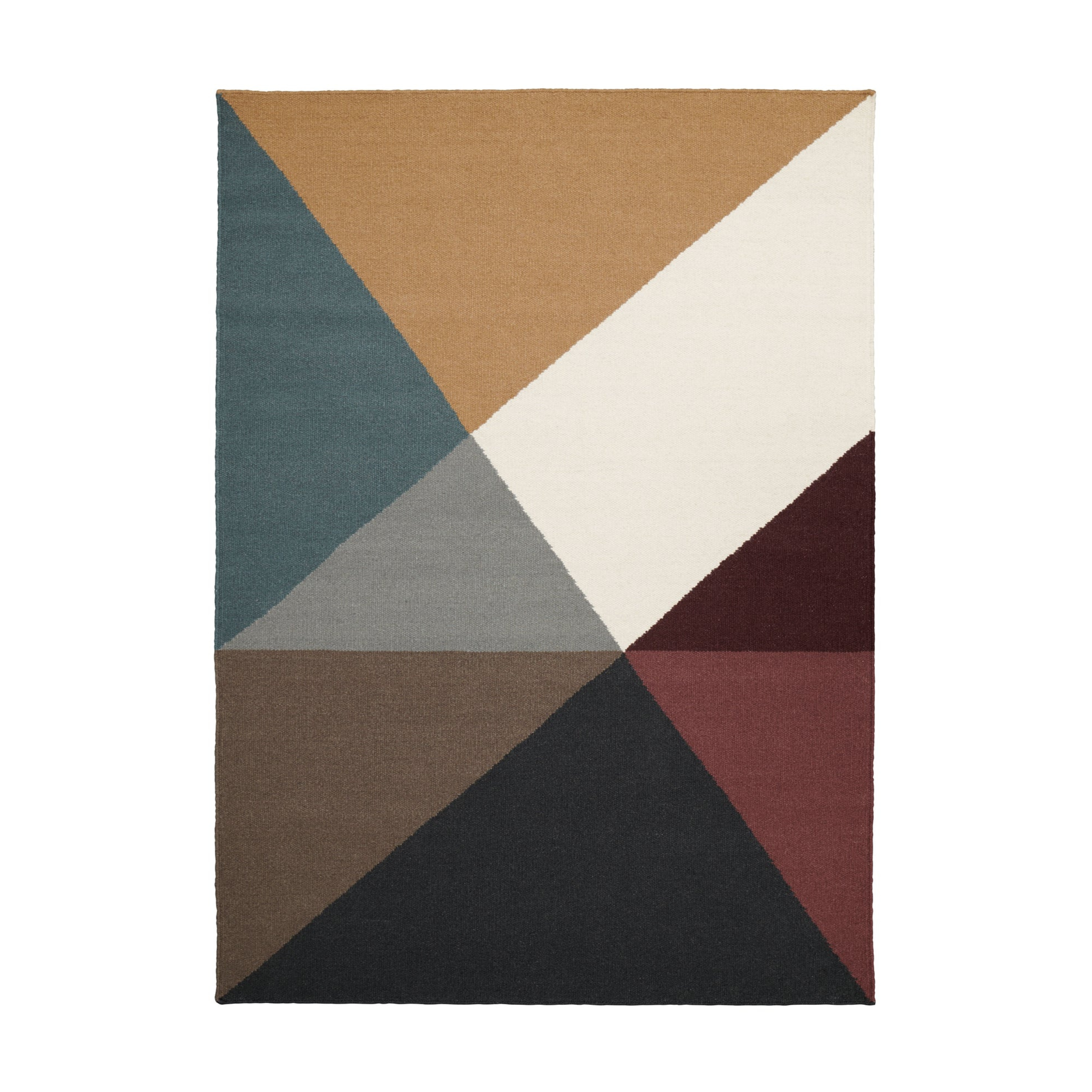 METRI Rug - Mustard Beige with Orange