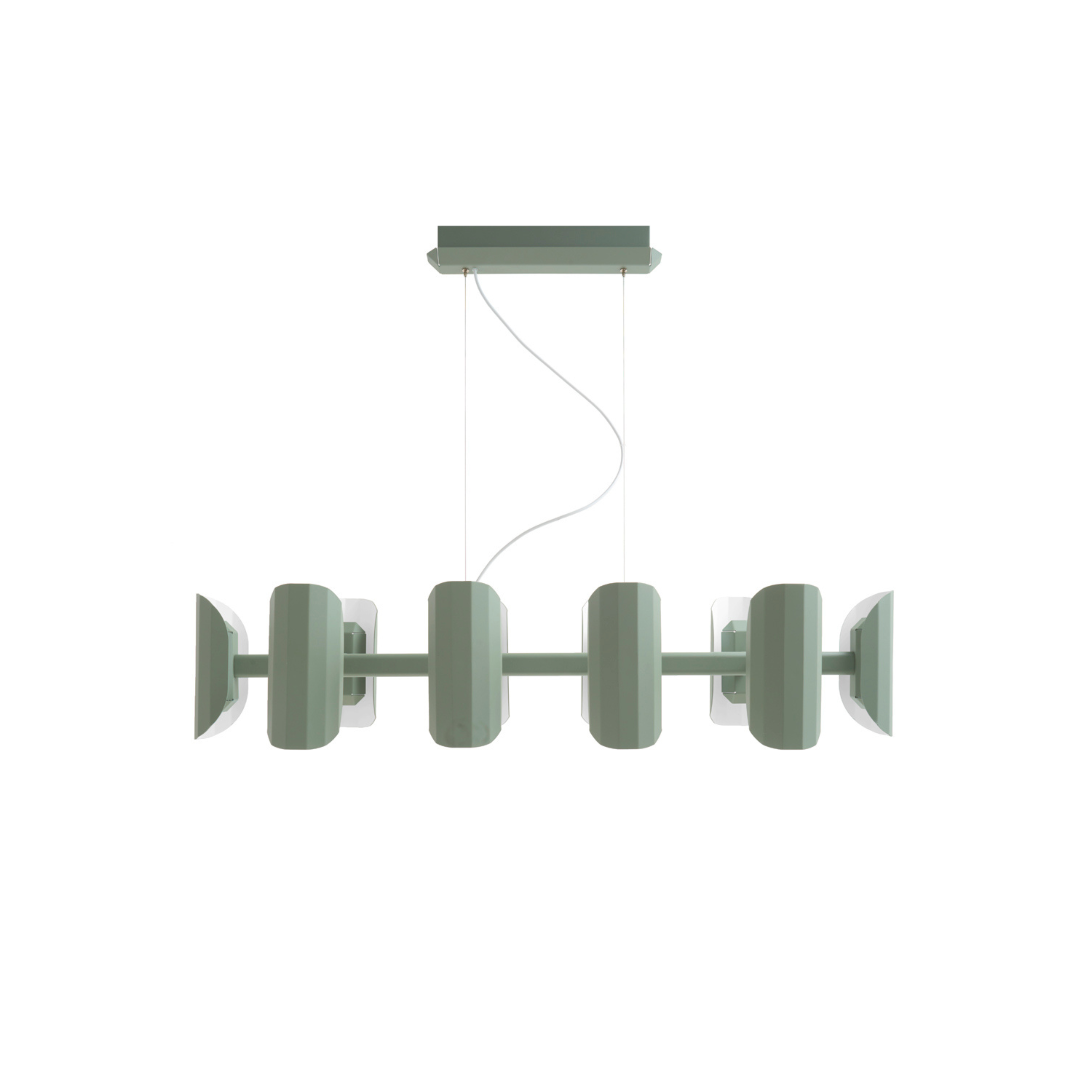 Mehrarmige Pendelleuchte APOLIN in Salbeigrün