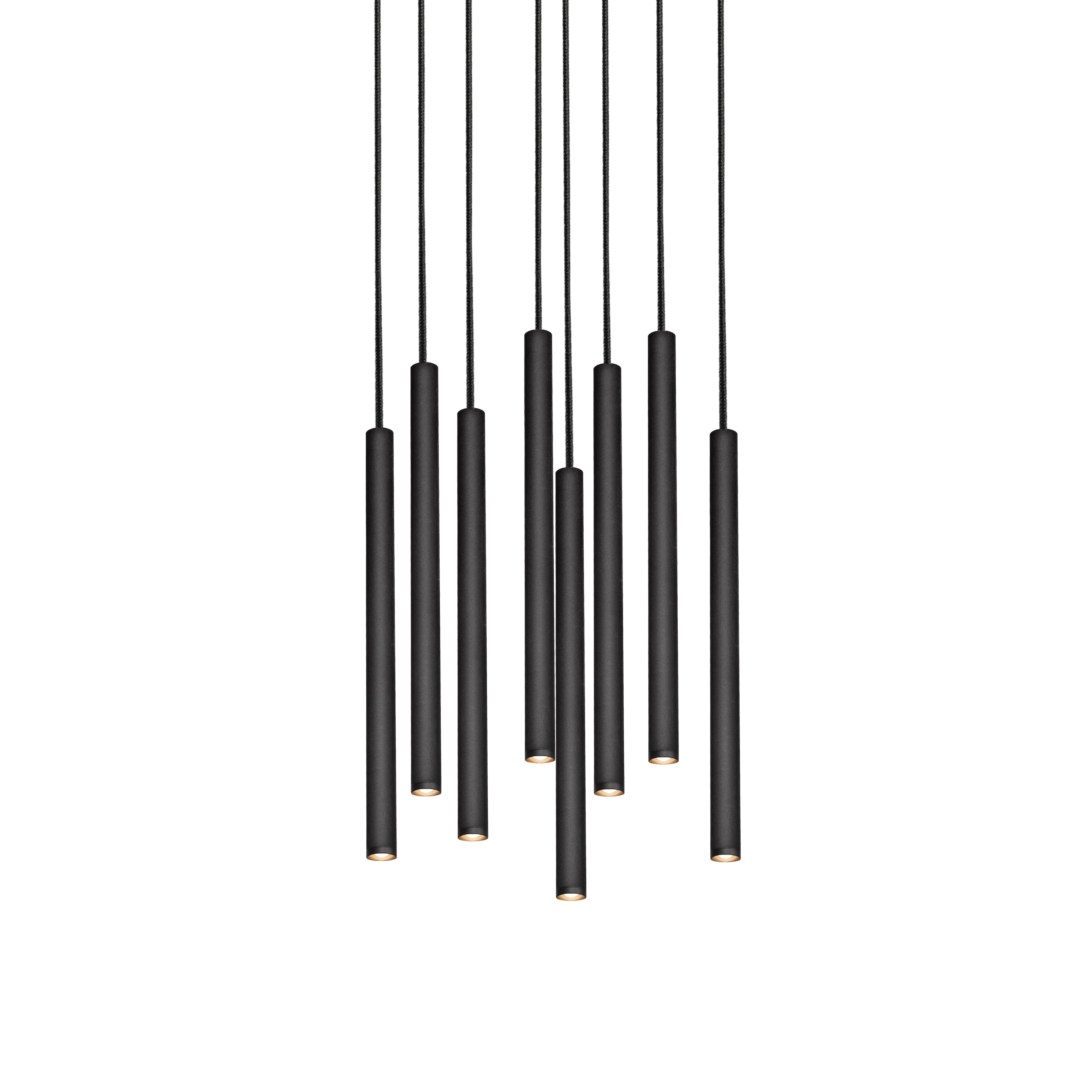 Hanglamp ROLL 8 zwart
