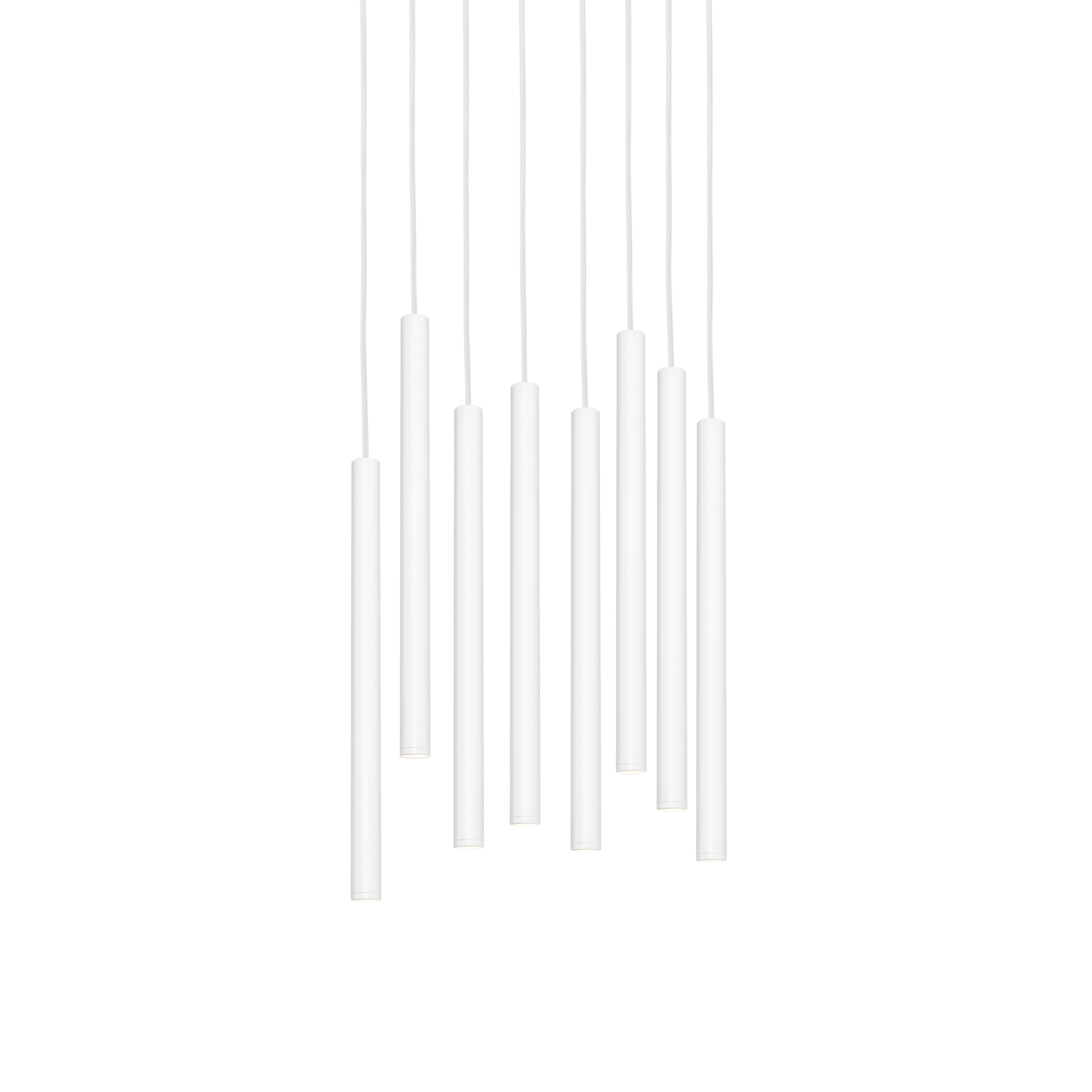 Hanglamp ROLL 8 wit