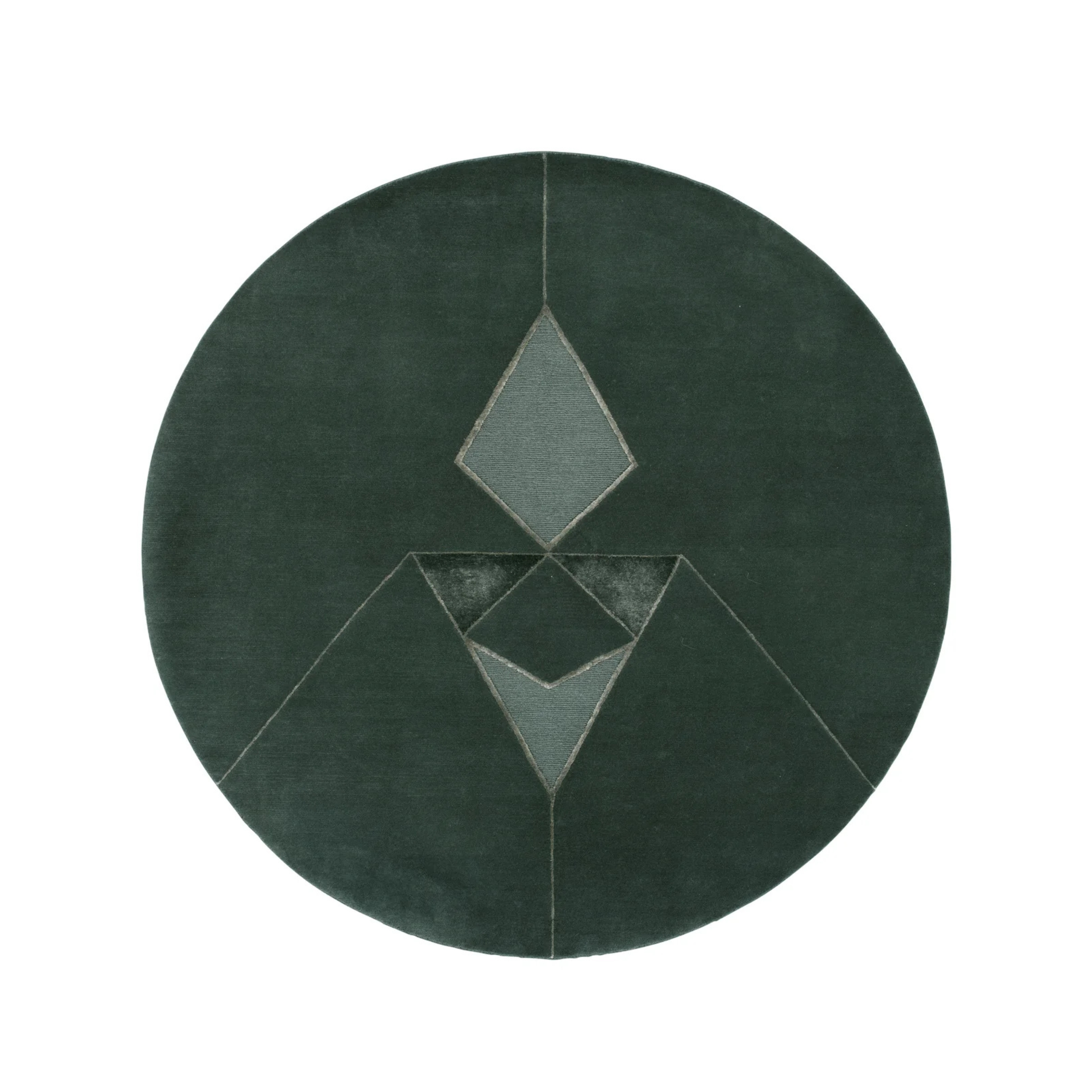 MACHIKO Round Rug - GRANITE Green