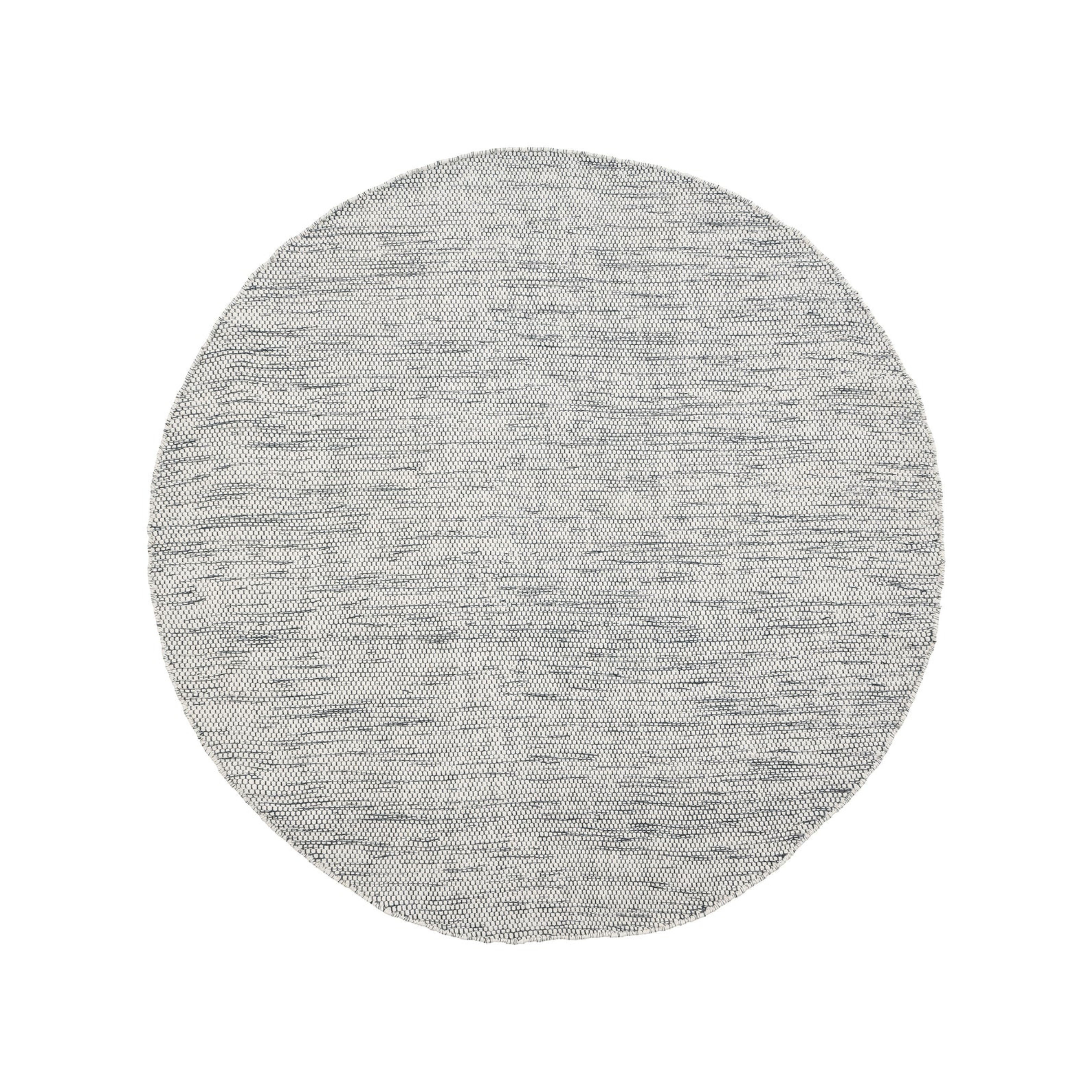 ADONIC MIST Round Rug - MIXED Black and White