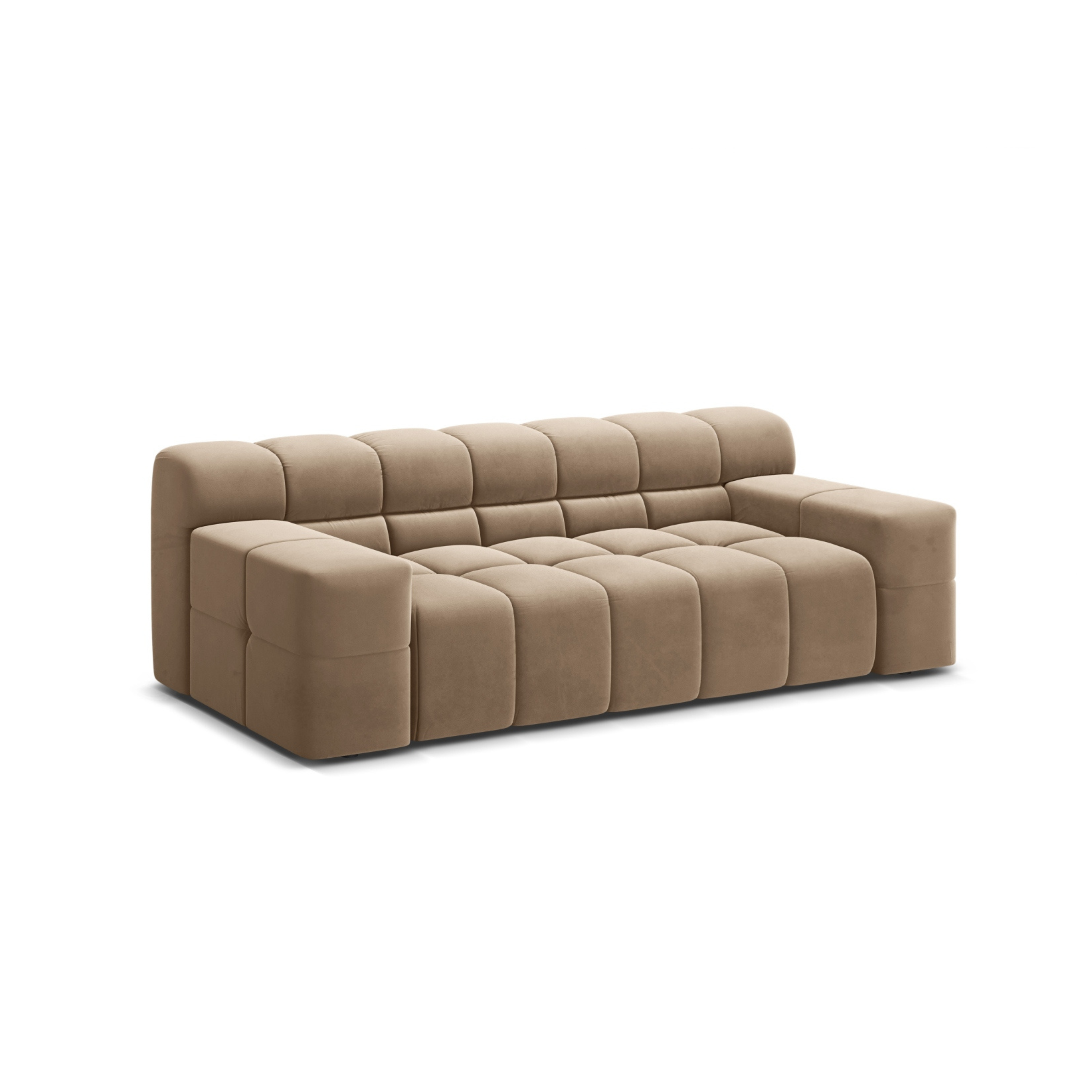 AGAVE beige velvet 2-seater sofa