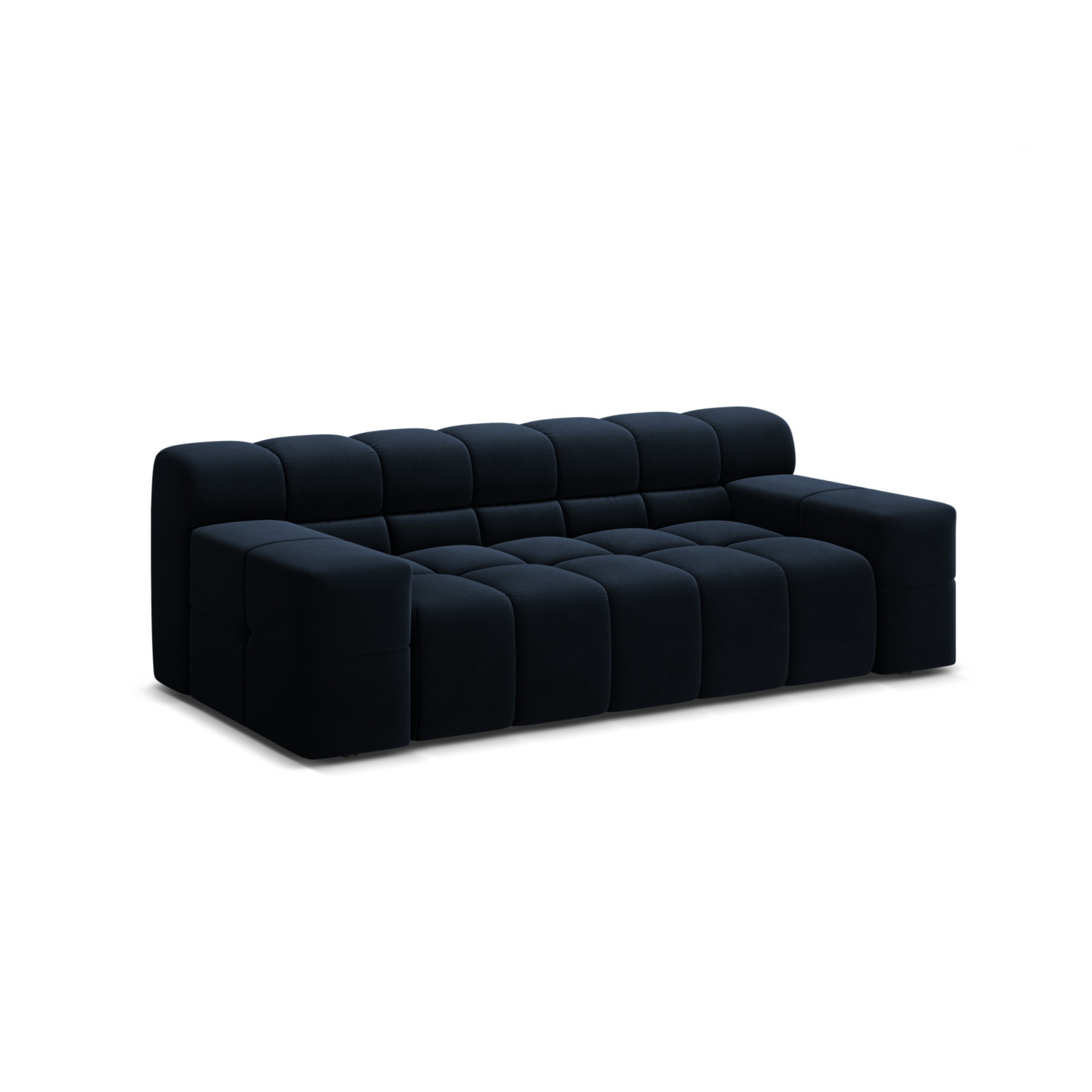 Sofa van fluweel voor 2 personen AGAVE marineblauw