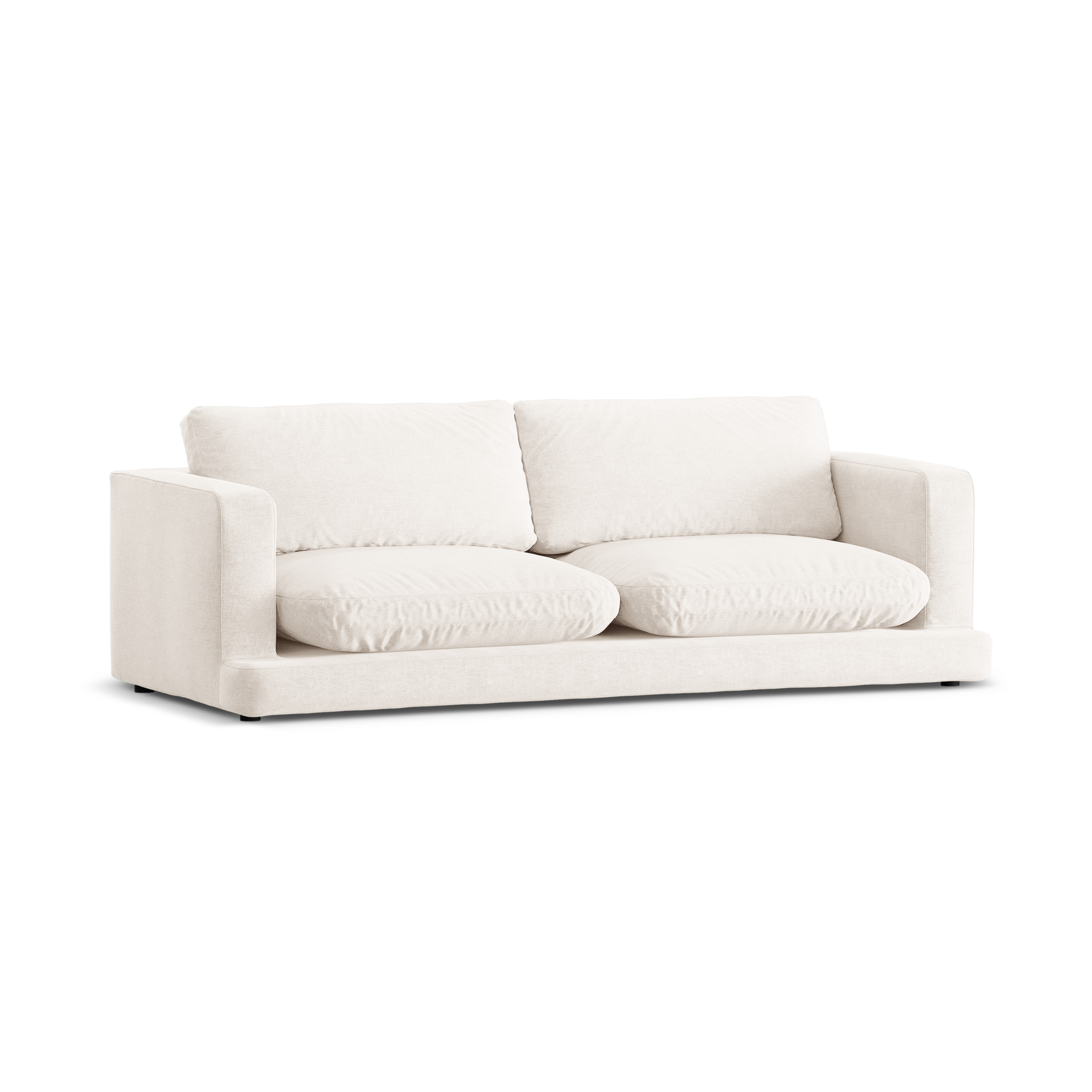 3-seater Sofa DAPHNE broken white chenille
