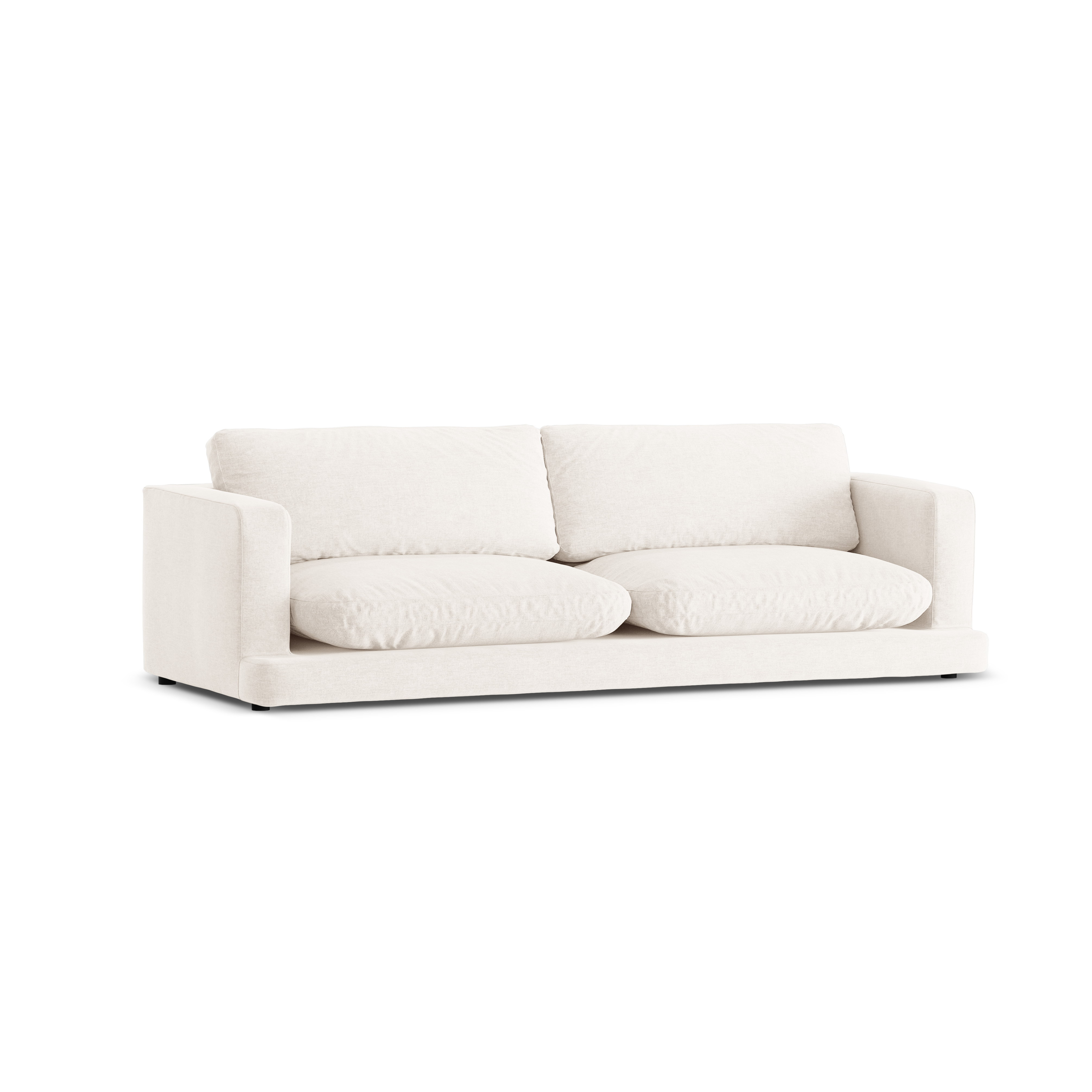 Sofa 4-persoons DAPHNE gebroken wit chenille