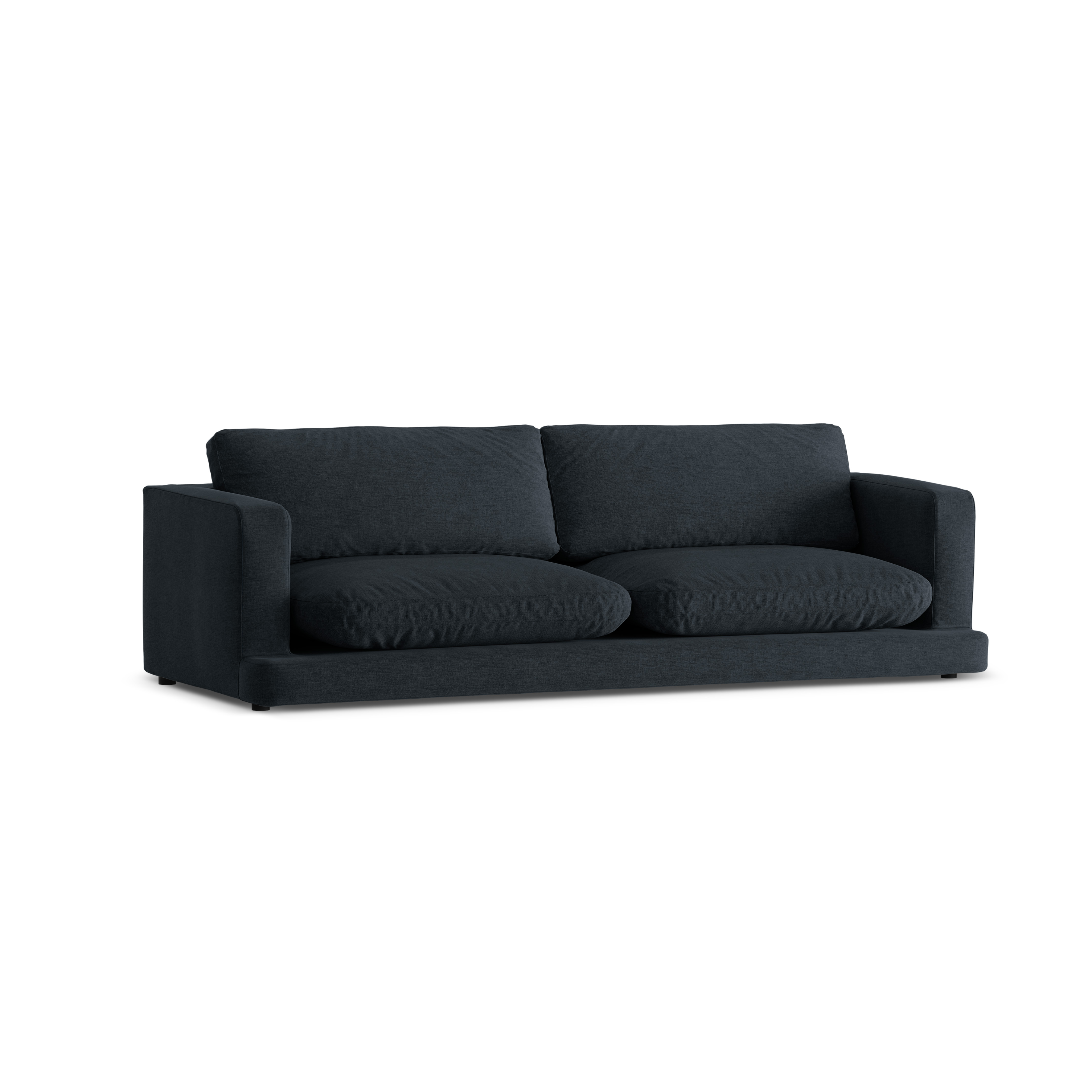 Sofa für 4 Personen DAPHNE schwarzer Chenille