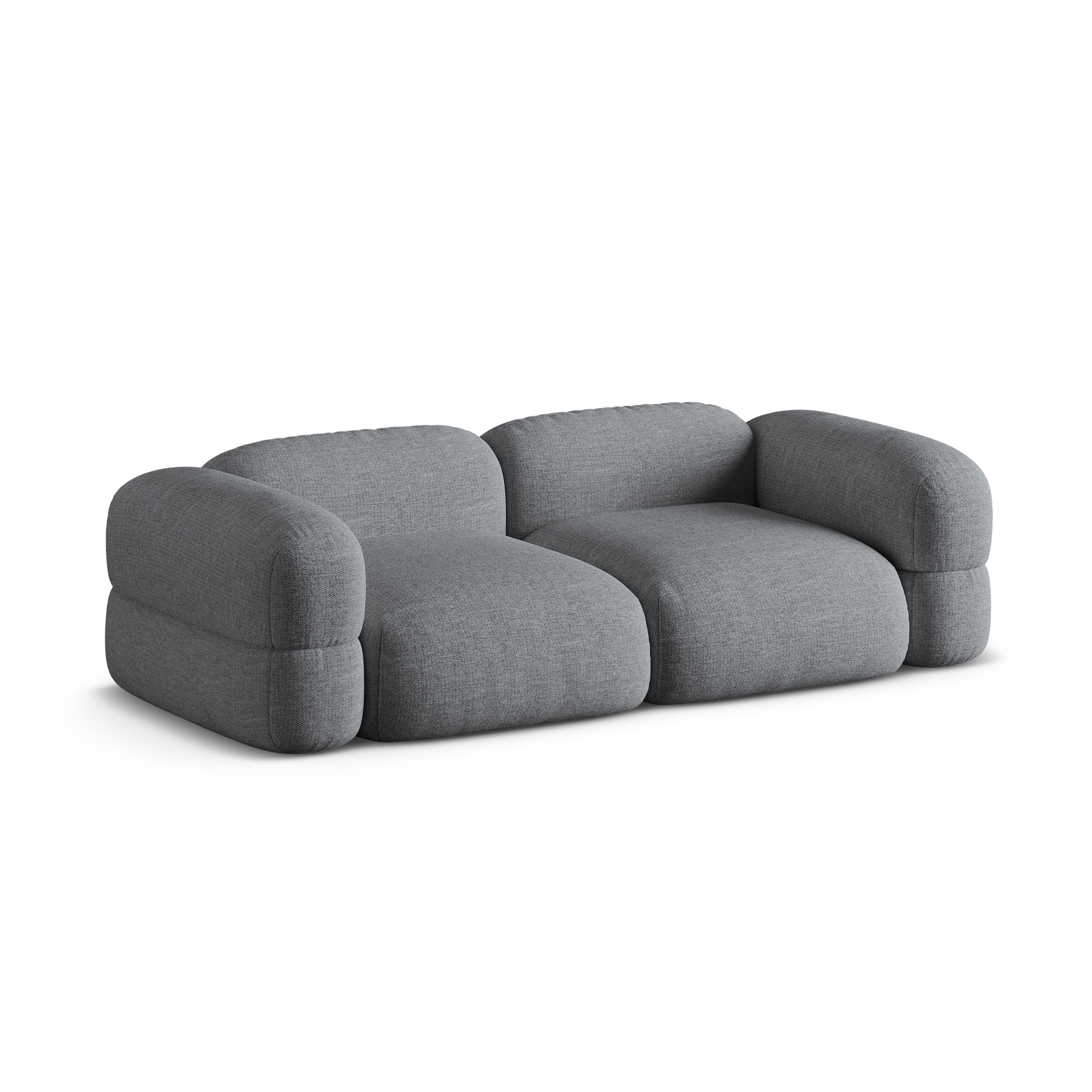 Sofa für 4 Personen ROGER graues Chenille