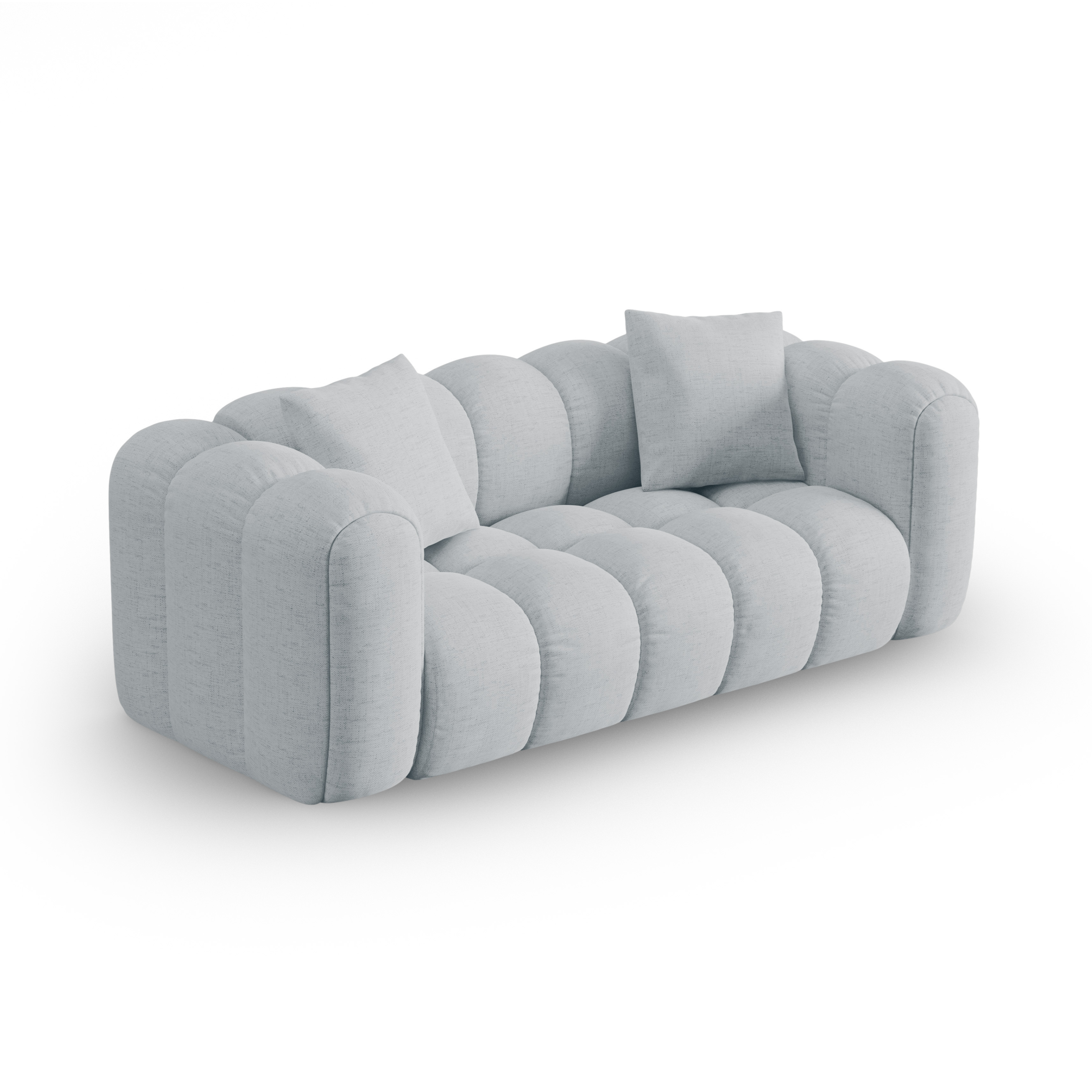 Sofa 3-Sitzer ASTRO hellgraues Chenille