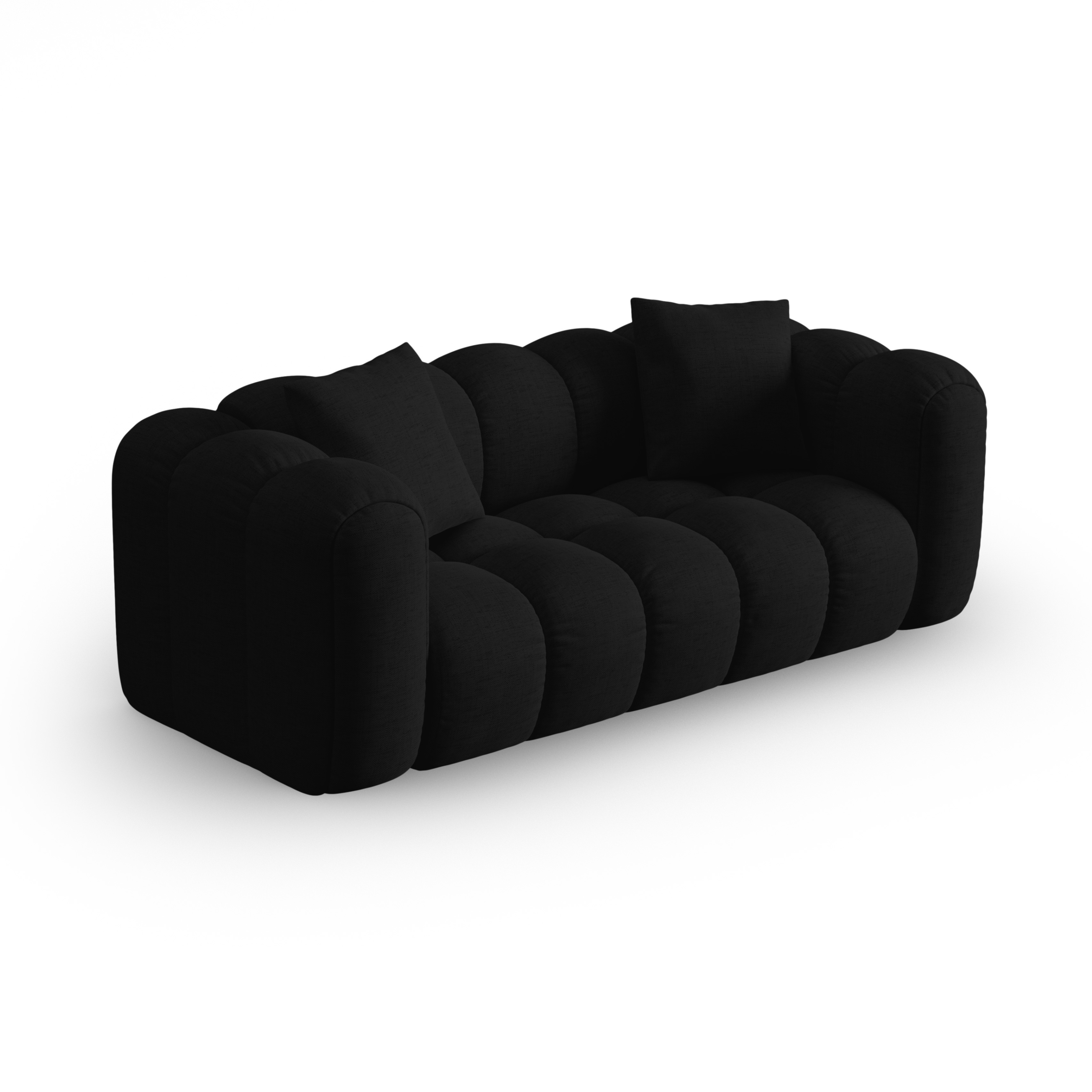 3-seater Sofa ASTRO black chenille