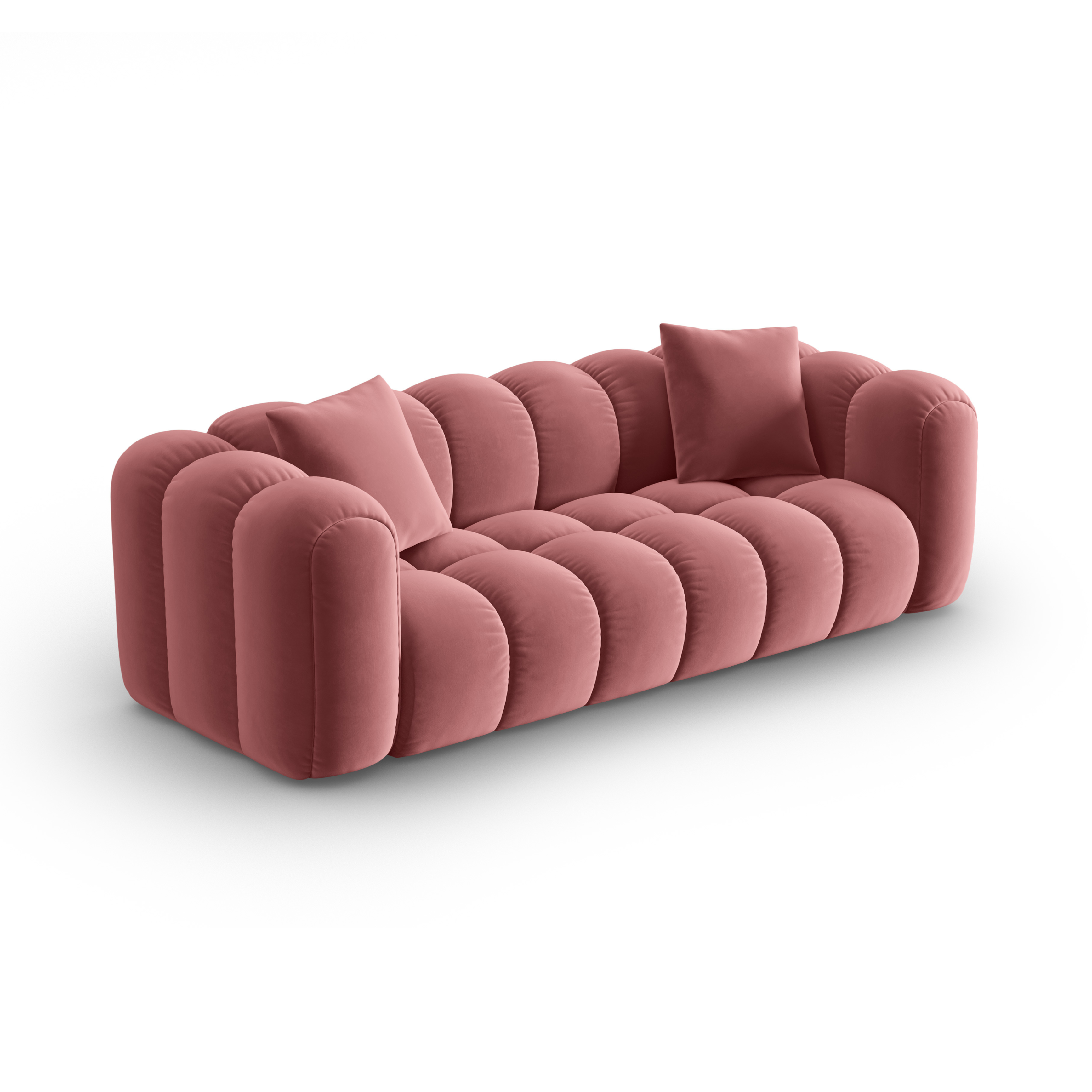 Samtsofa für 4 Personen ASTRO rosa