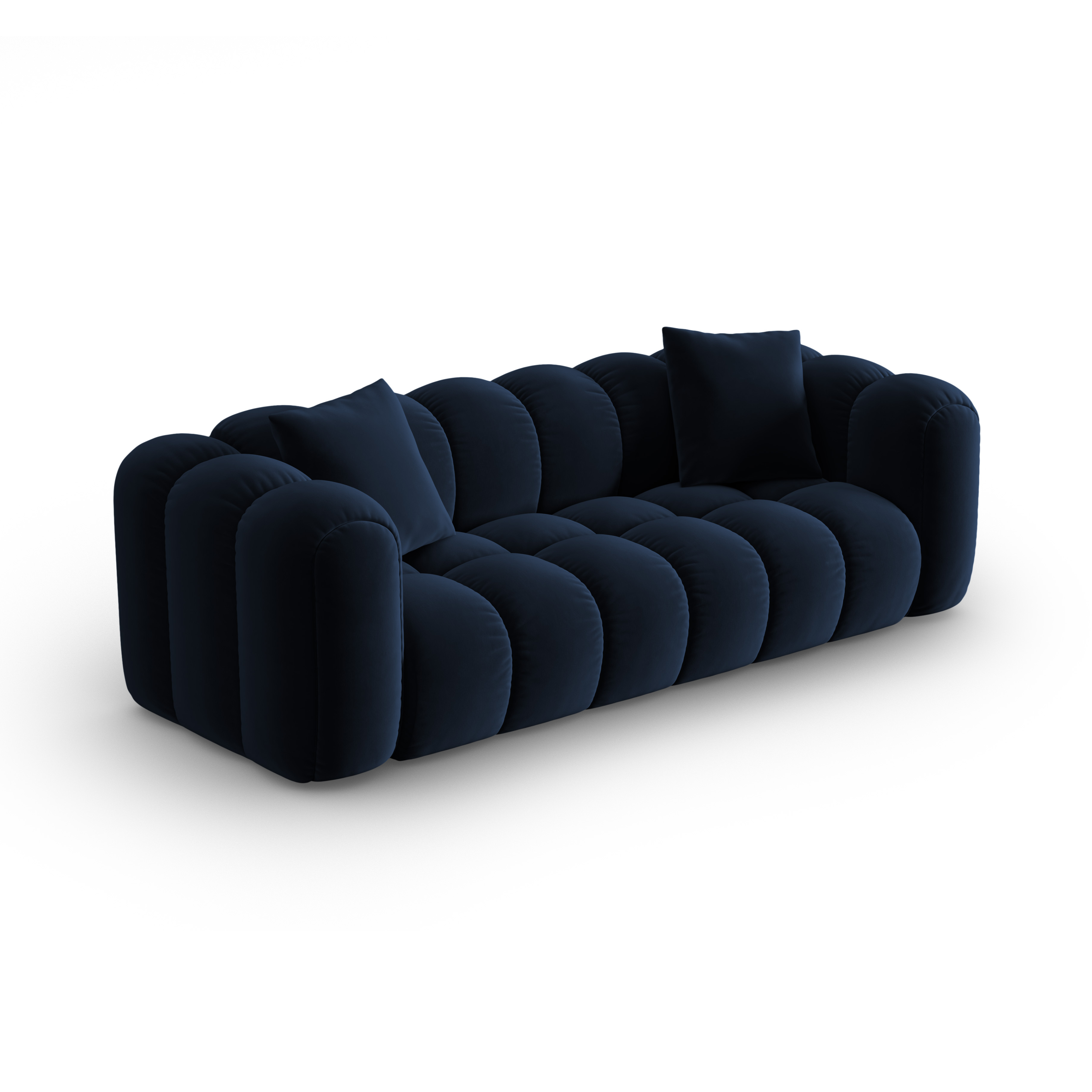 Sofa van fluweel voor 4 personen ASTRO koninklijk blauw