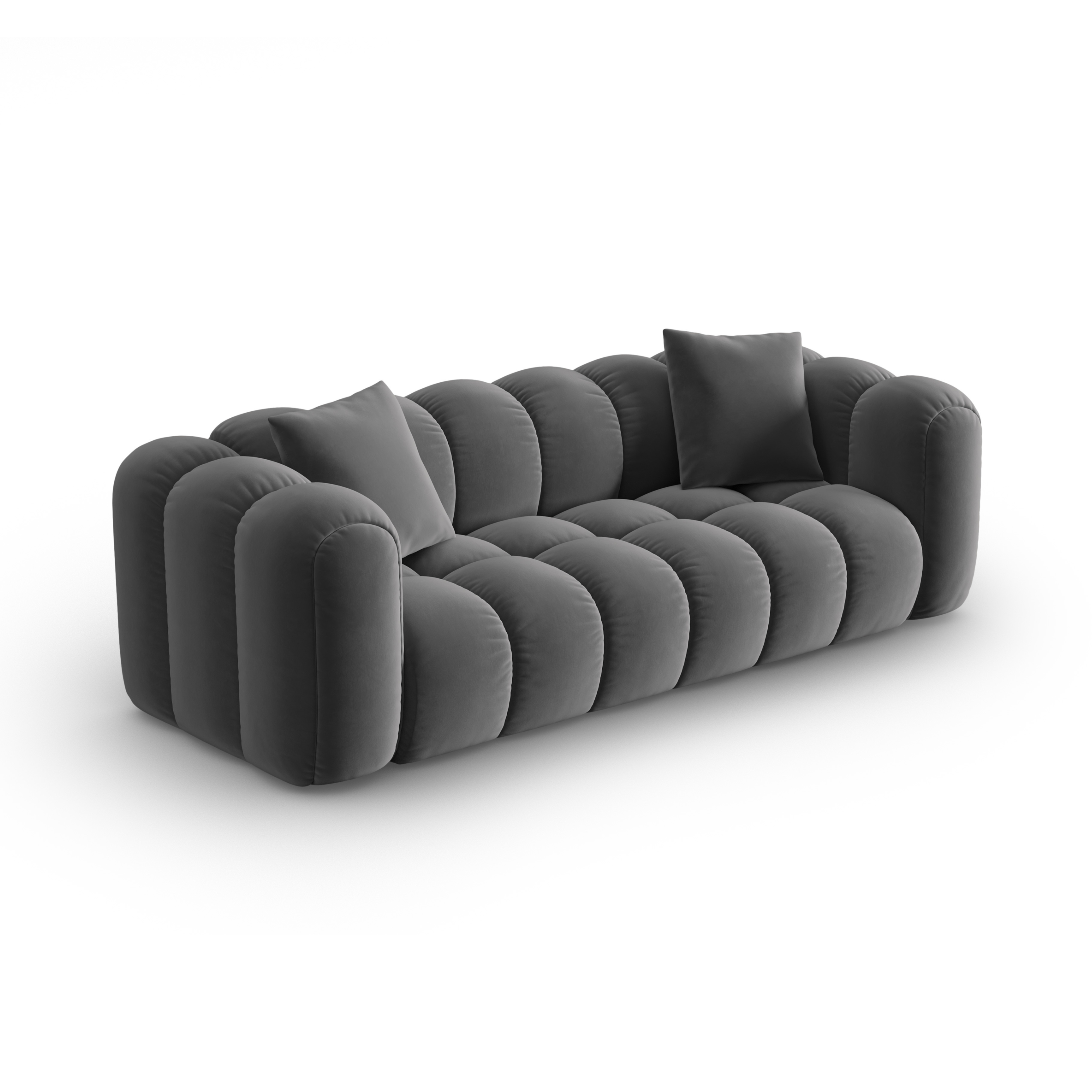 ASTRO gray velvet sofa for 4 people