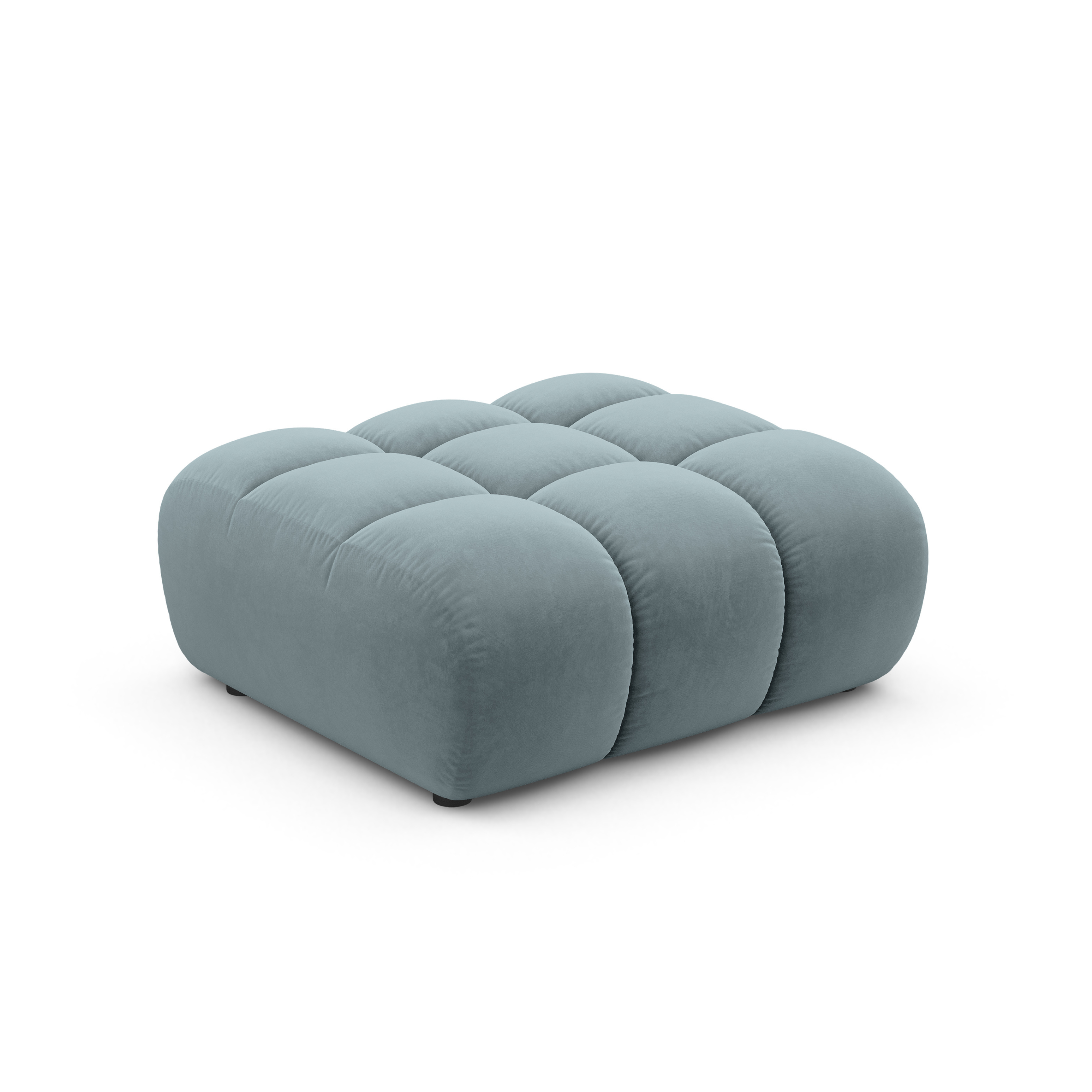 ASTRO light blue velvet pouf