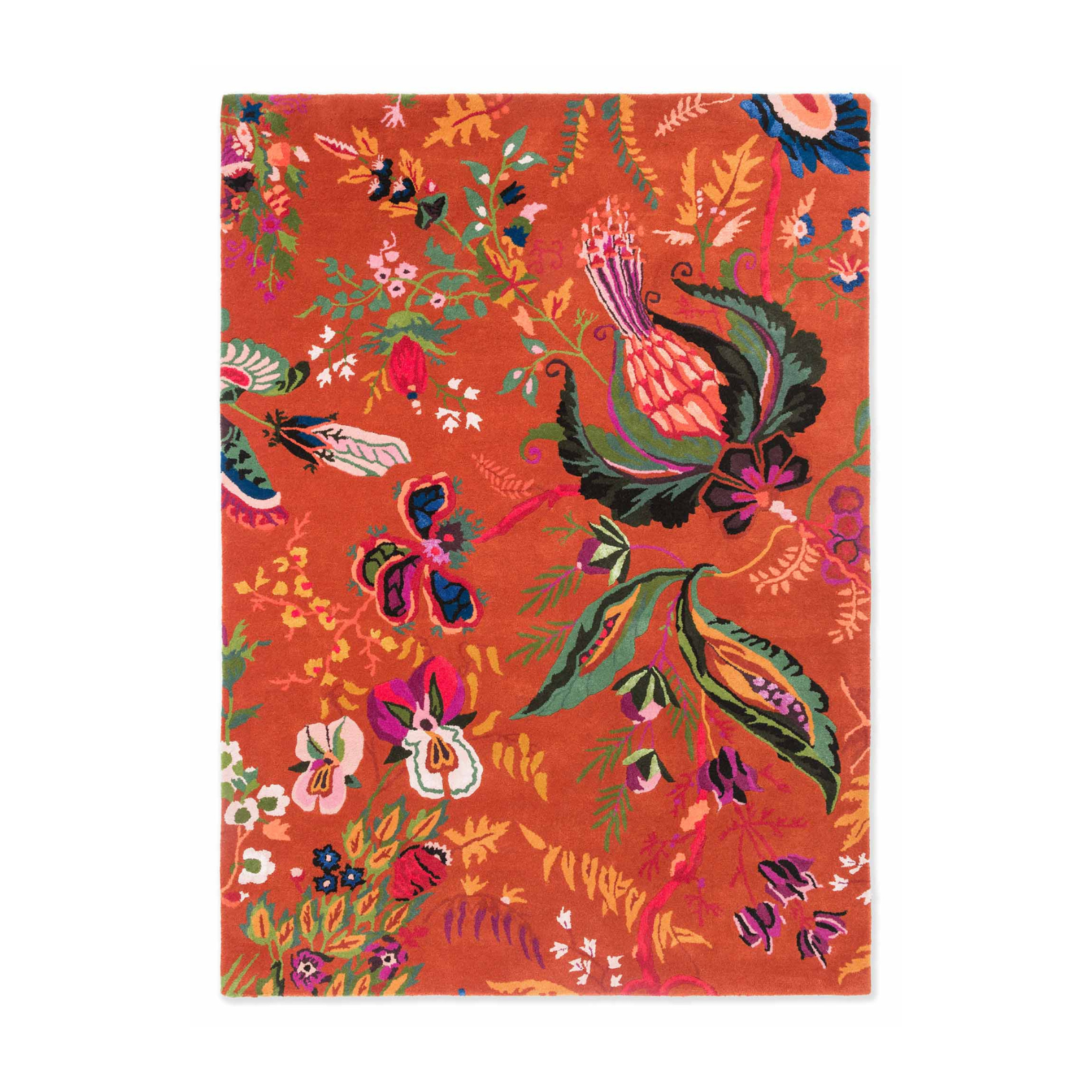 WONDERLAND FLORAL AMBER LAPIS Teppich rot
