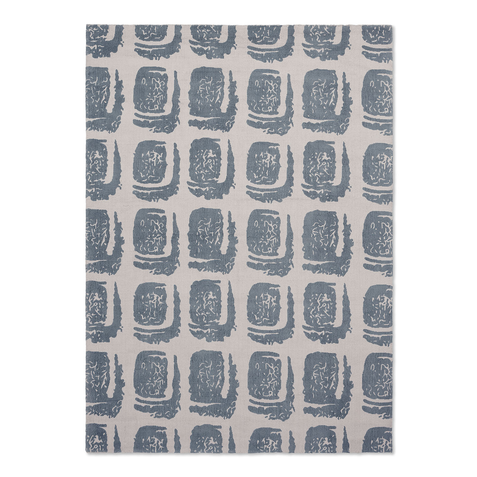 Vloerkleed WOODBLOCK GREY beige-grijs